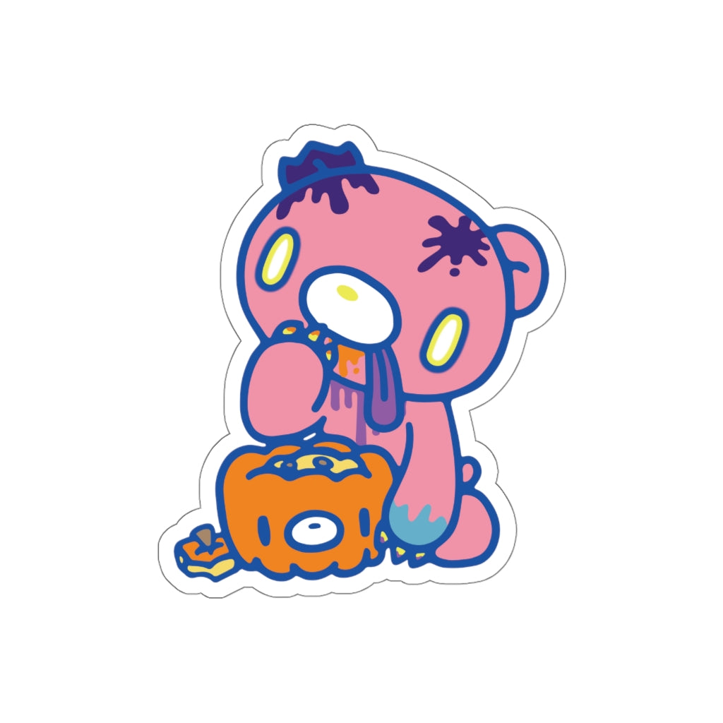 Pumpkin Zombie Gloomy Bear - Die Cut Sticker