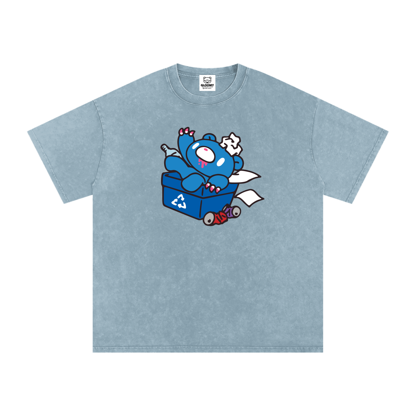Snow Washed Oversized Cotton T-Shirt