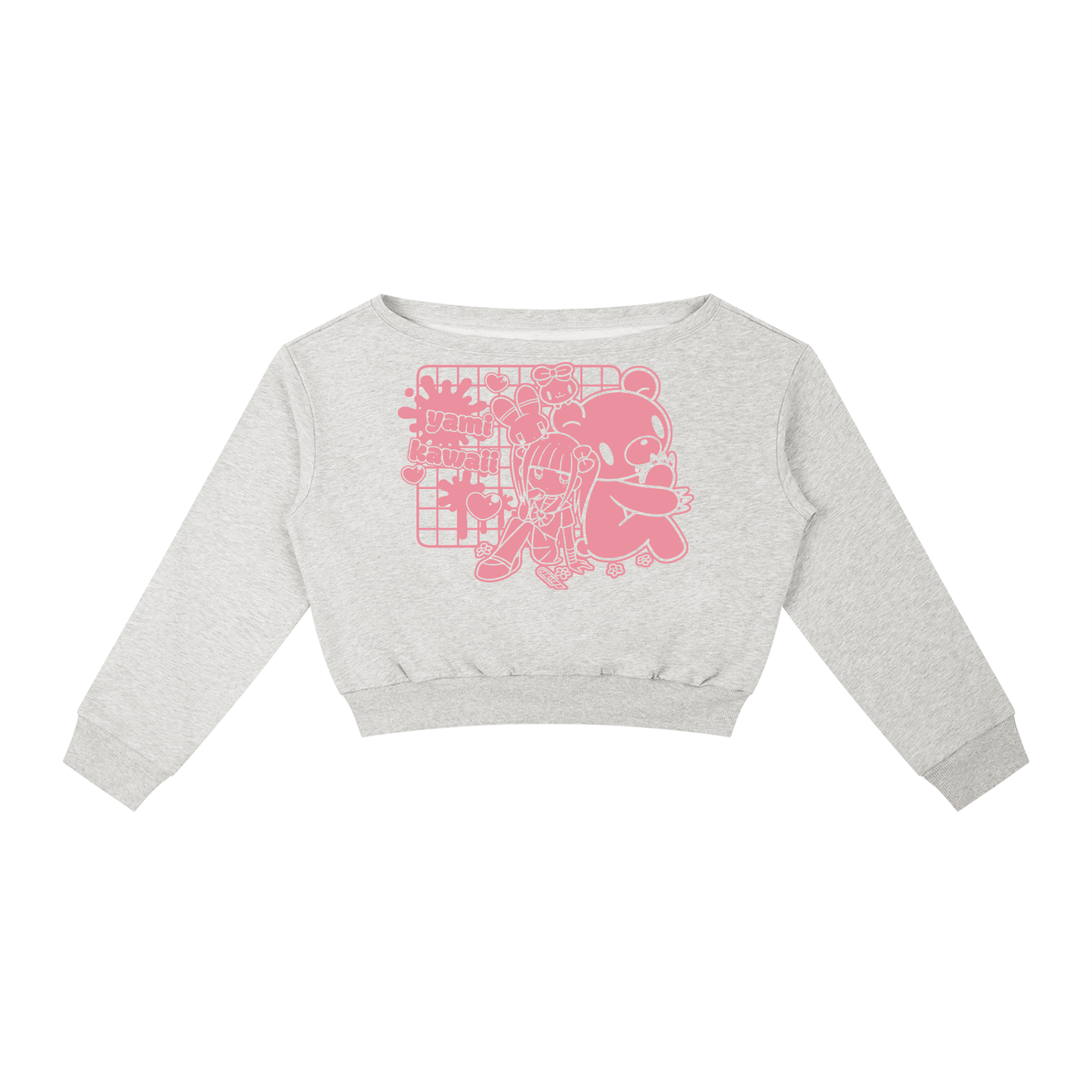 Menhera x Gloomy Off-Shoulder Sweatshirt