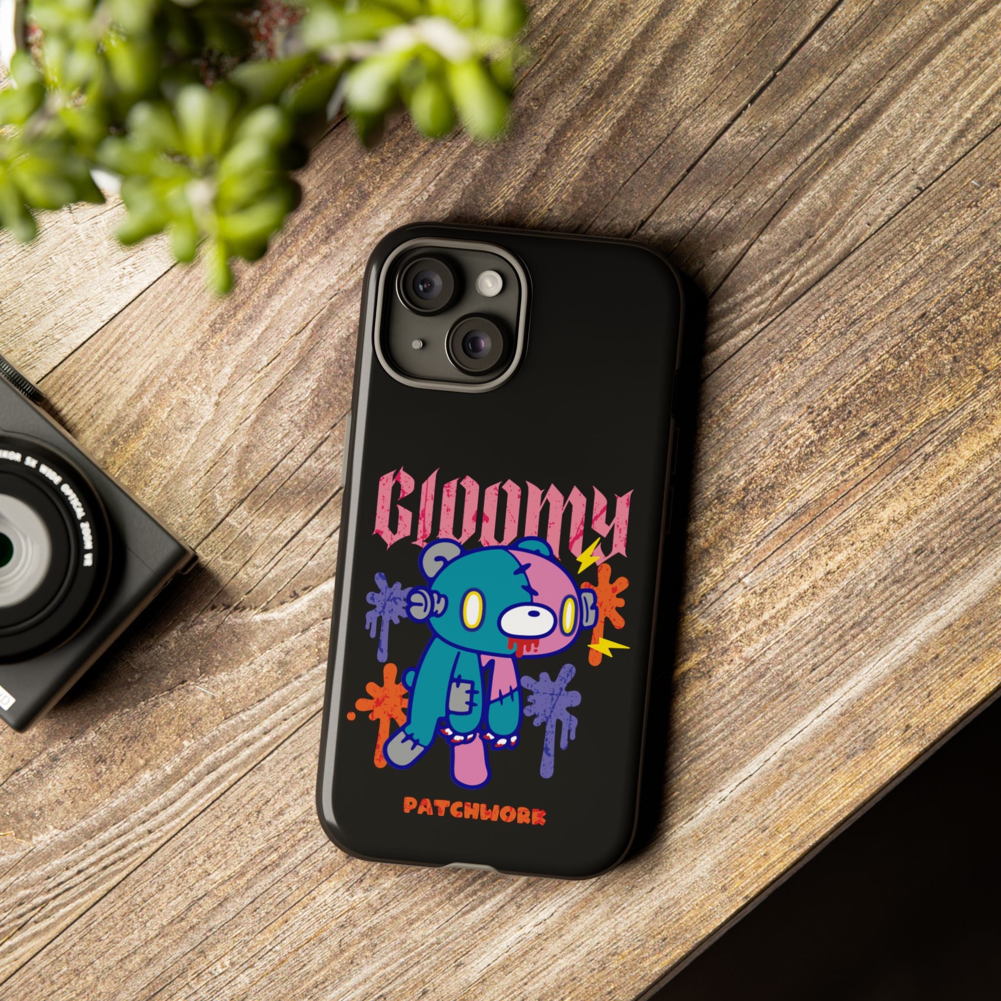 gloomy bear Halloween patchwork Phone Case