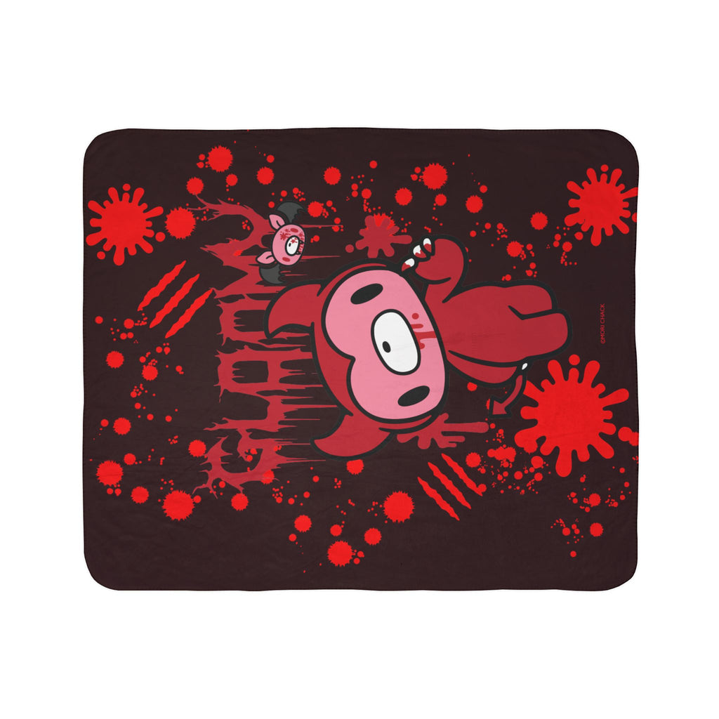 Gloomy Bear Devil Halloween - 2024 Fleece Sherpa Blanket