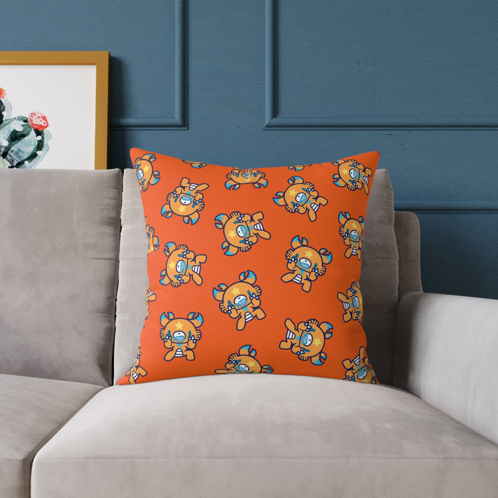 Gloomy Cancer Zodiac Square Poly Canvas Pillow