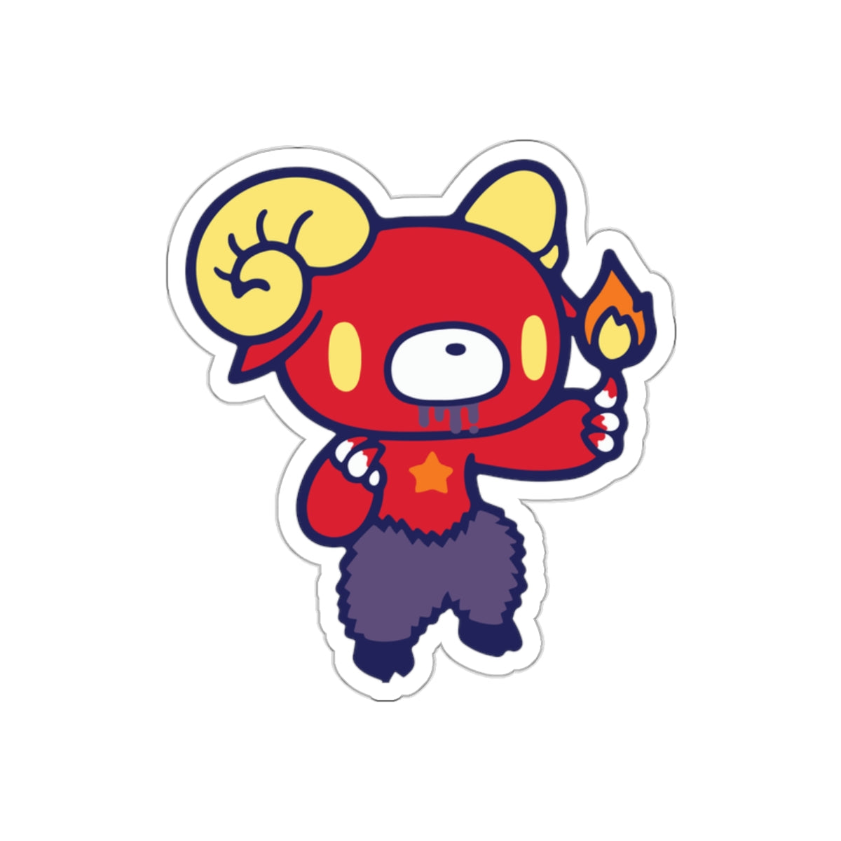 Gloomy Zodiac Aries Die-Cut Stickers