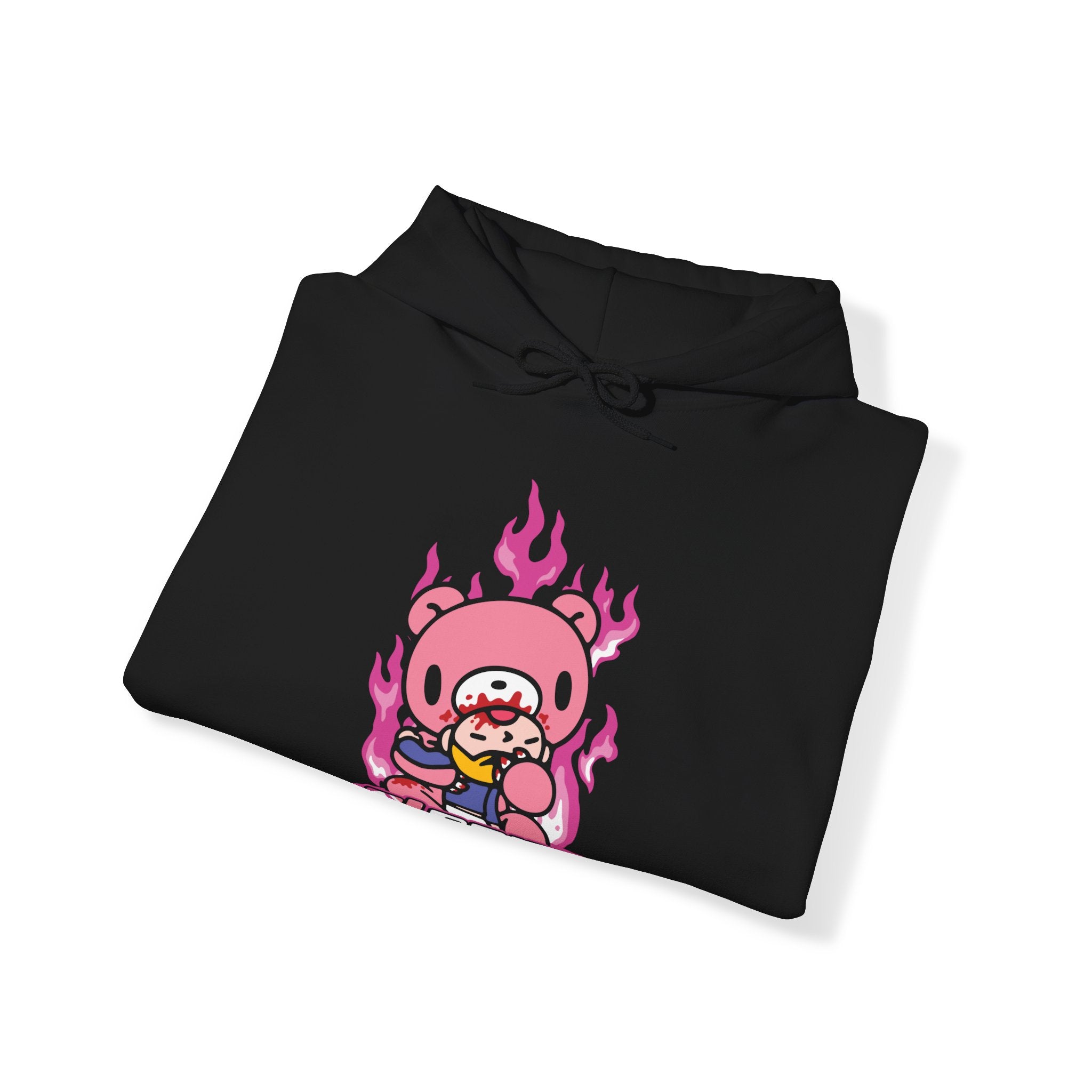 Gloomy Bear Y2k Pink Flame Hooded Sweatshirt
