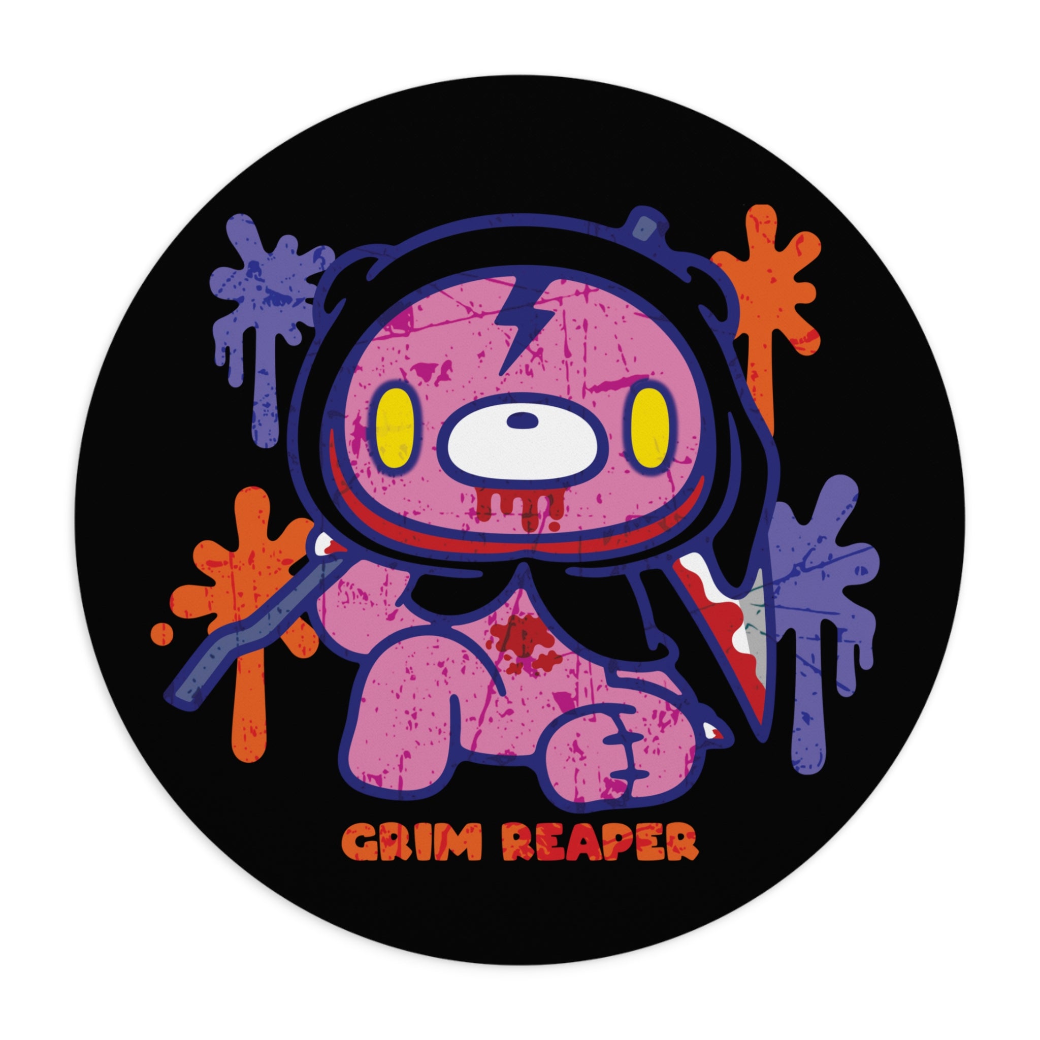 Gloomy Bear Halloween grim reaper Mouse Pad