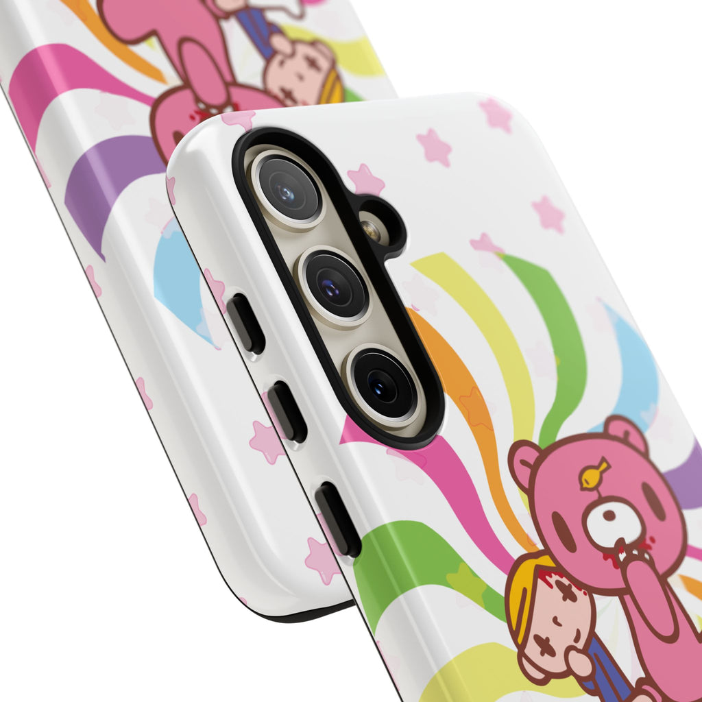 Swirly Rainbow Gloomy Bear - Tough Phone Case