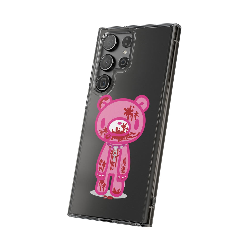 Pink Gloomy Bear Bloody - Clear Phone Case