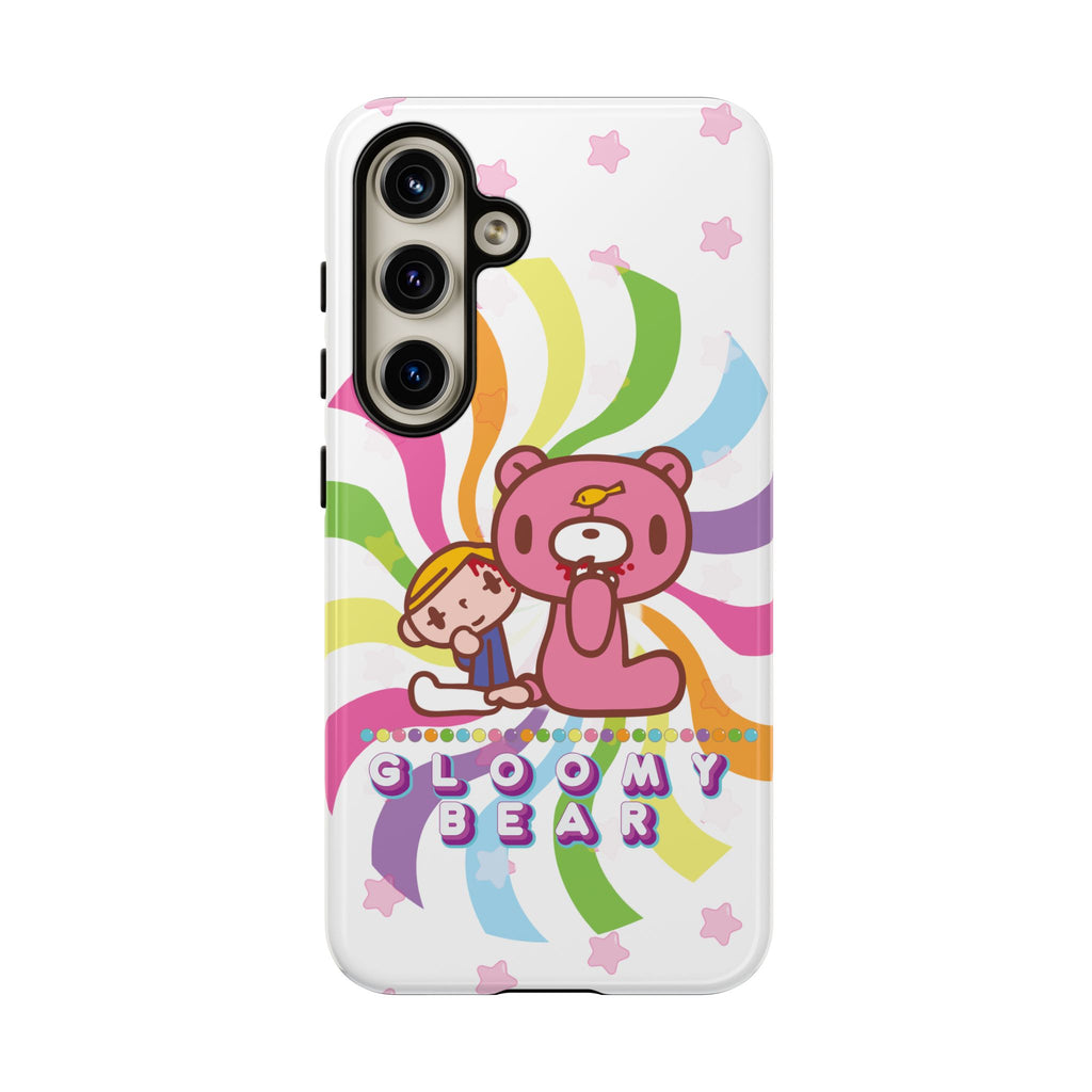 Swirly Rainbow Gloomy Bear - Tough Phone Case