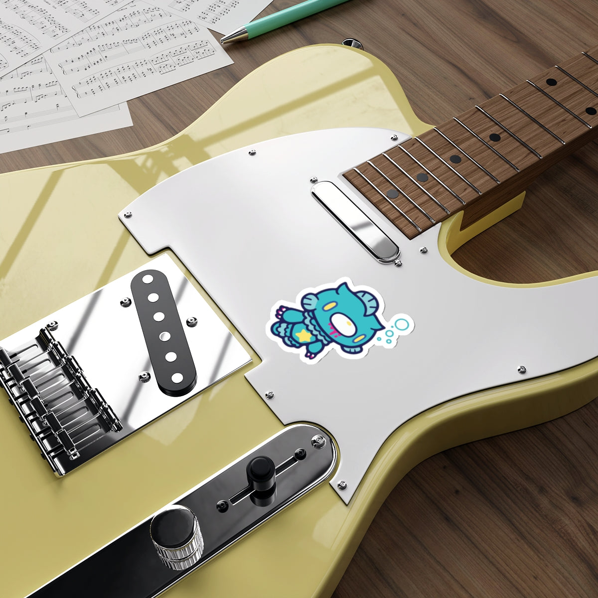 Gloomy Zodiac Pisces Die-Cut Stickers