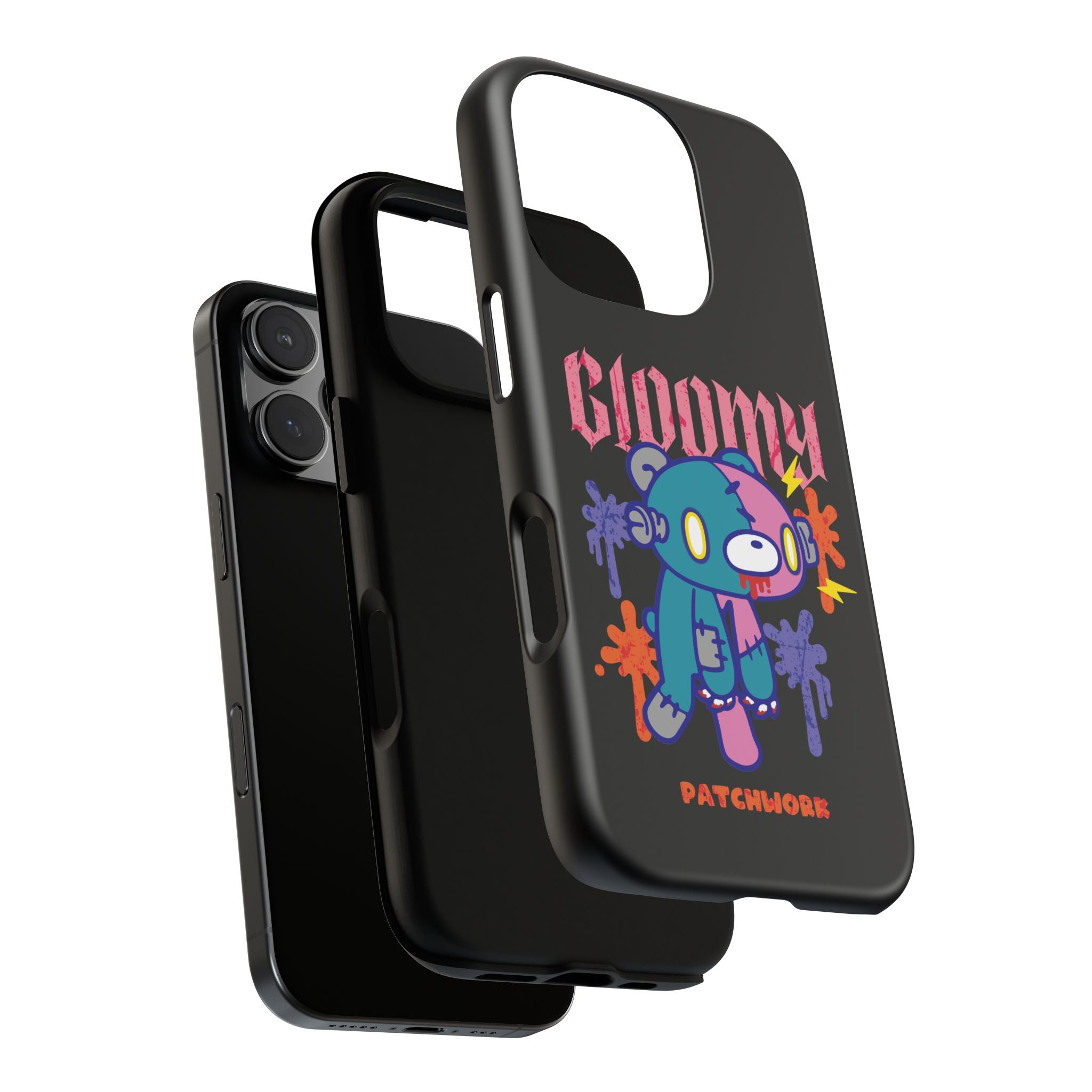 gloomy bear Halloween patchwork Phone Case