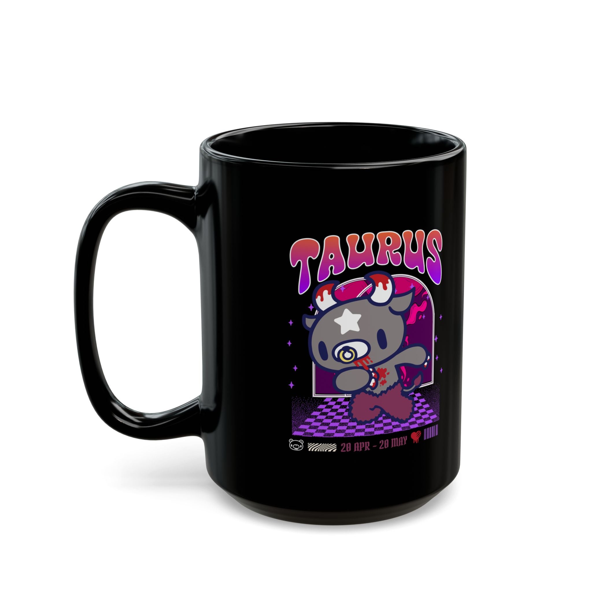 Gloomy Taurus zodiac Black Mug (11oz, 15oz)