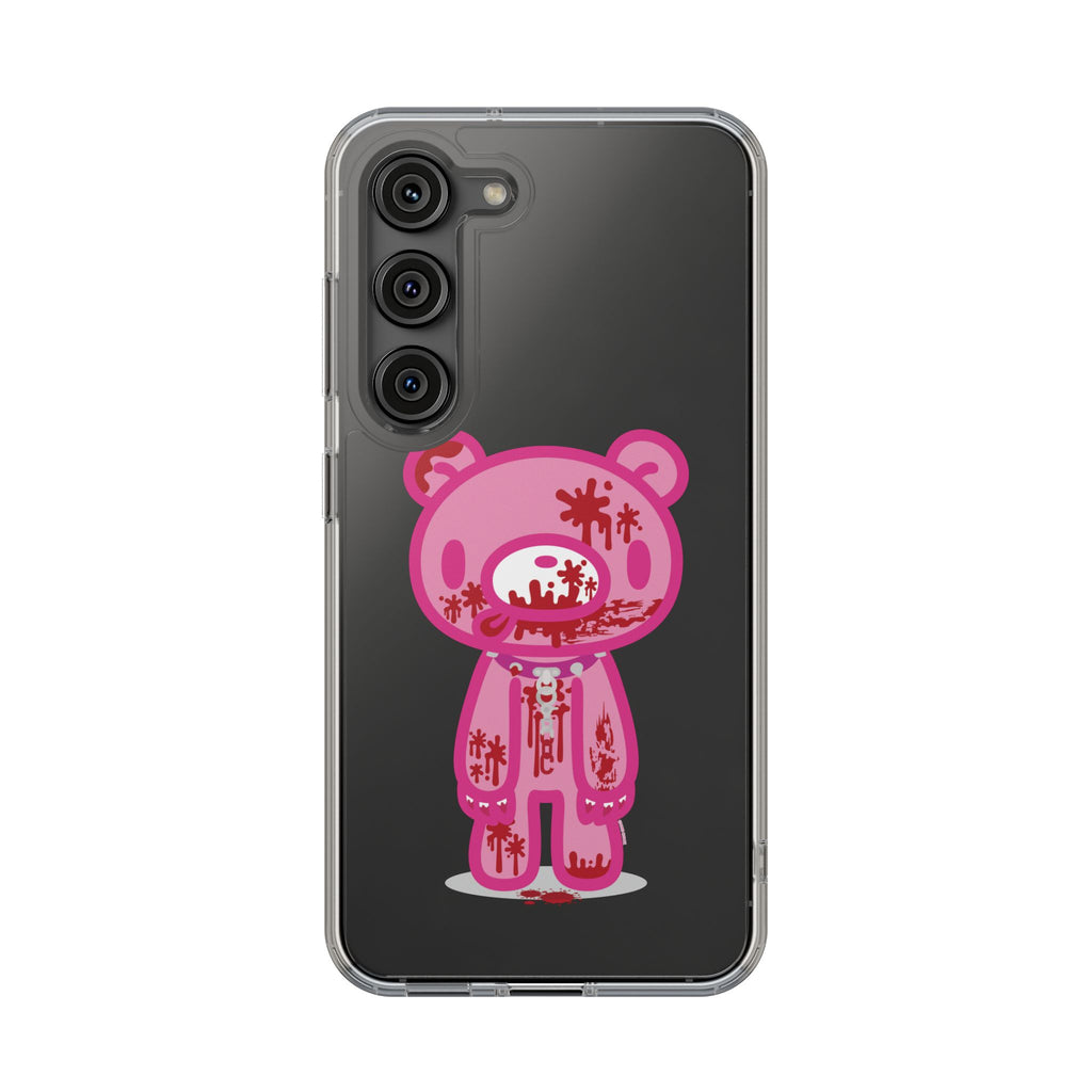 Pink Gloomy Bear Bloody - Clear Phone Case