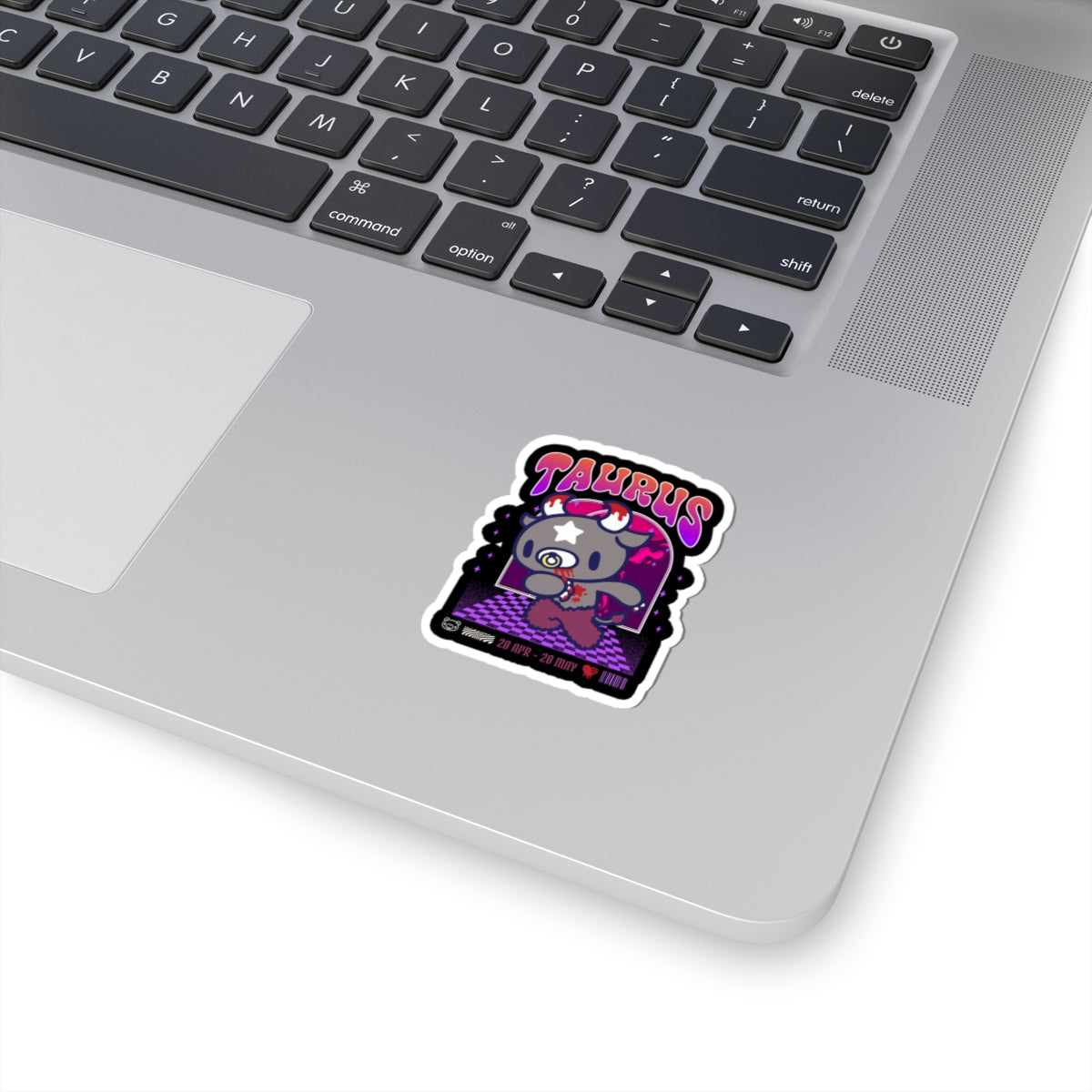 Gloomy Taurus Zodiac Kiss-Cut Stickers