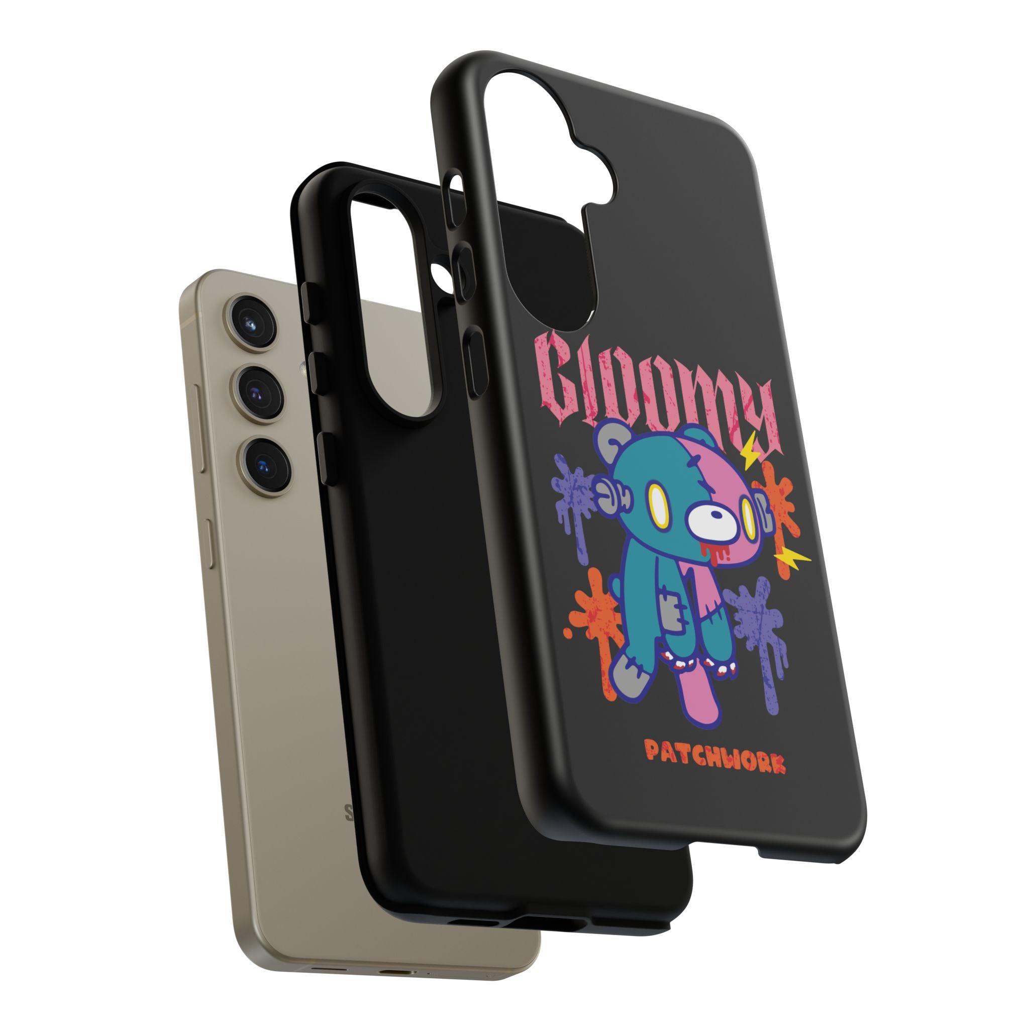 gloomy bear Halloween patchwork Phone Case