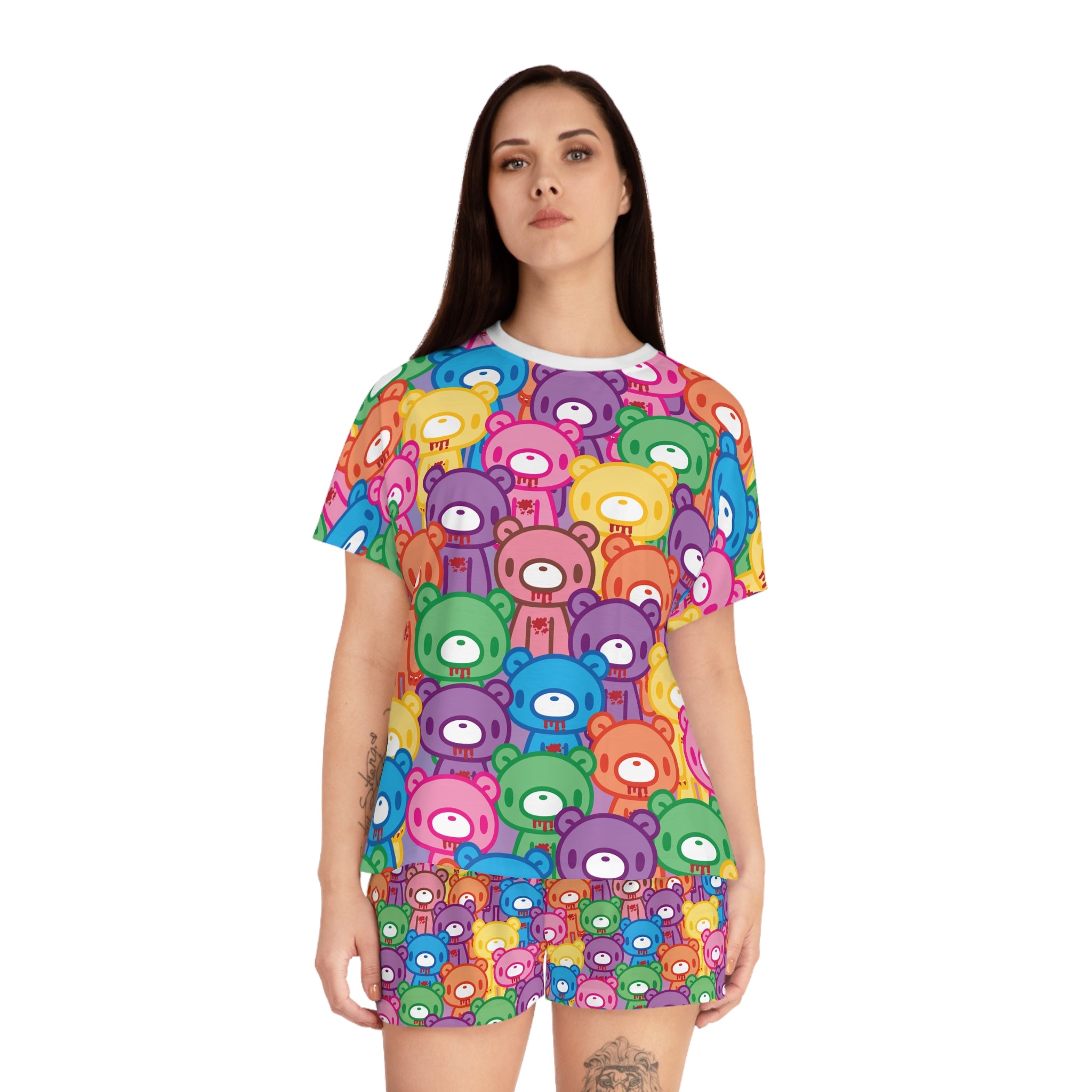 Gloomy Bear "Rainbow Dreams" Women's Short Pajama Set