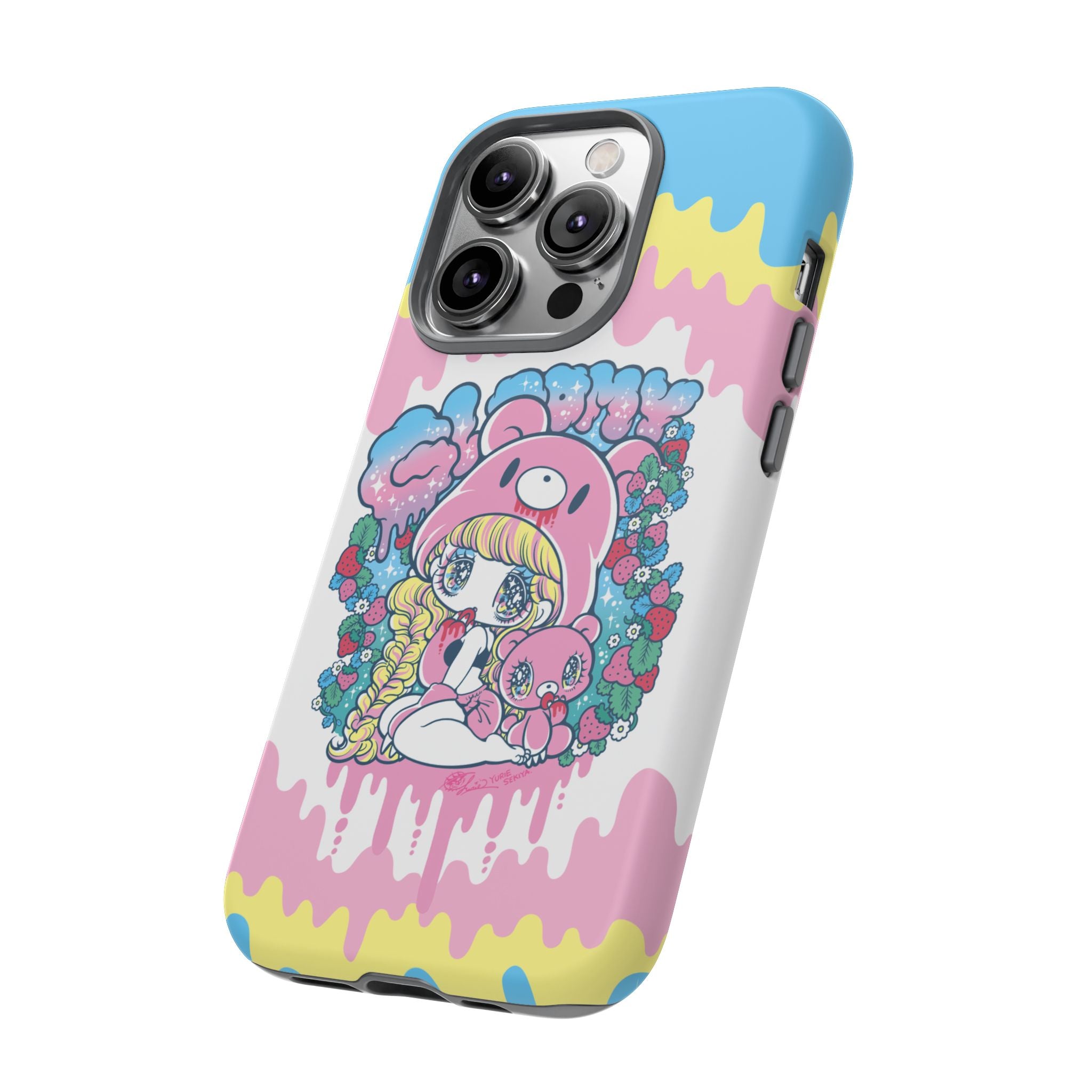 YURIE SEKIYA x GLOOMY BEAR ⭐️ GLOOMY-GIRL STRAWBERRY PHONE CASE
