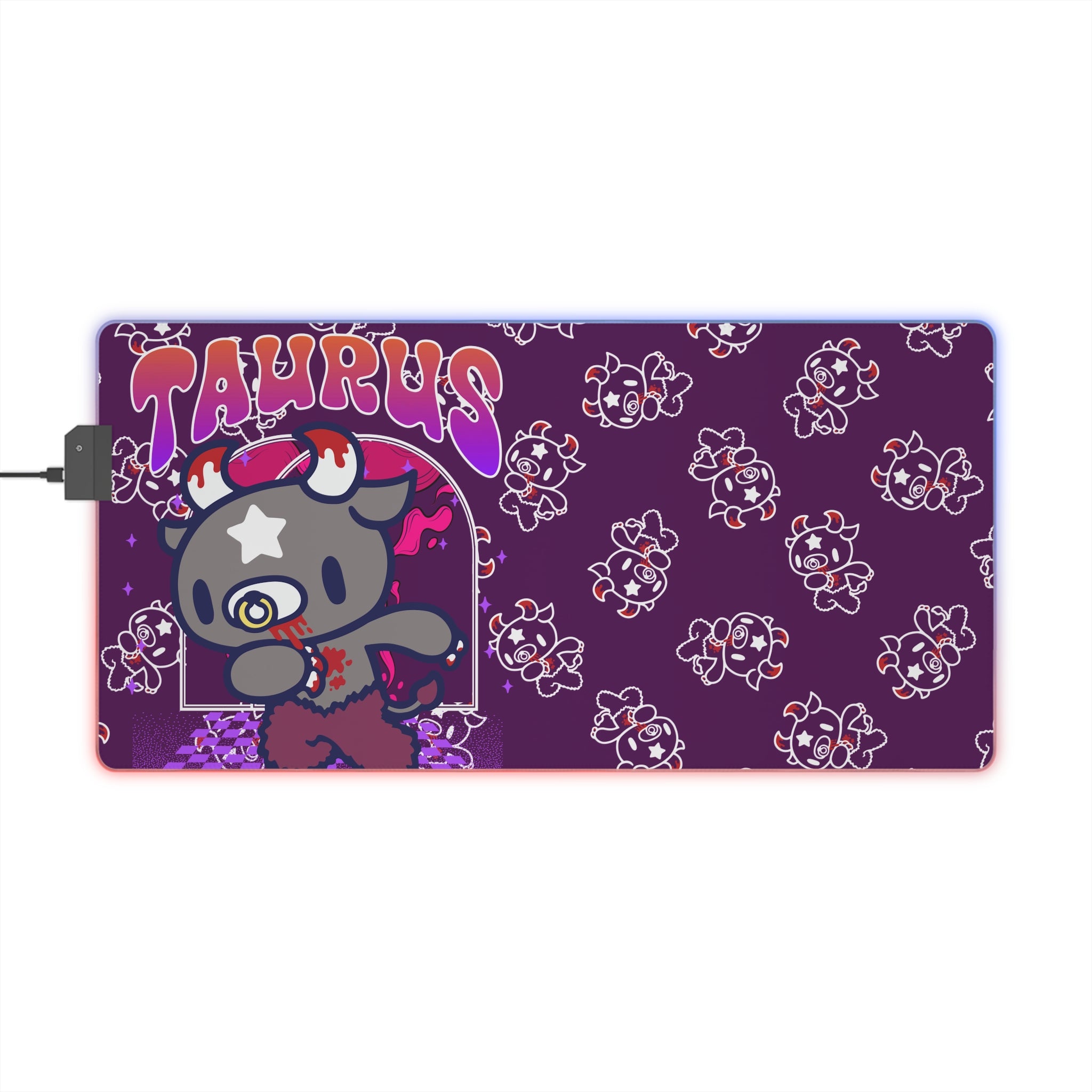 Taurus Zodiac  Gloomy Bear LED Gaming Mouse Pad