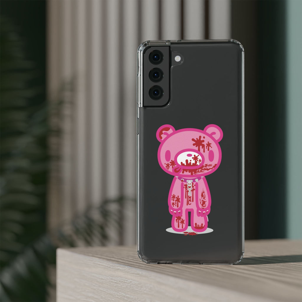 Pink Gloomy Bear Bloody - Clear Phone Case