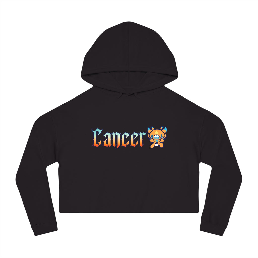 Gloomy Cancer Zodiac Women’s Cropped Hooded Sweatshirt