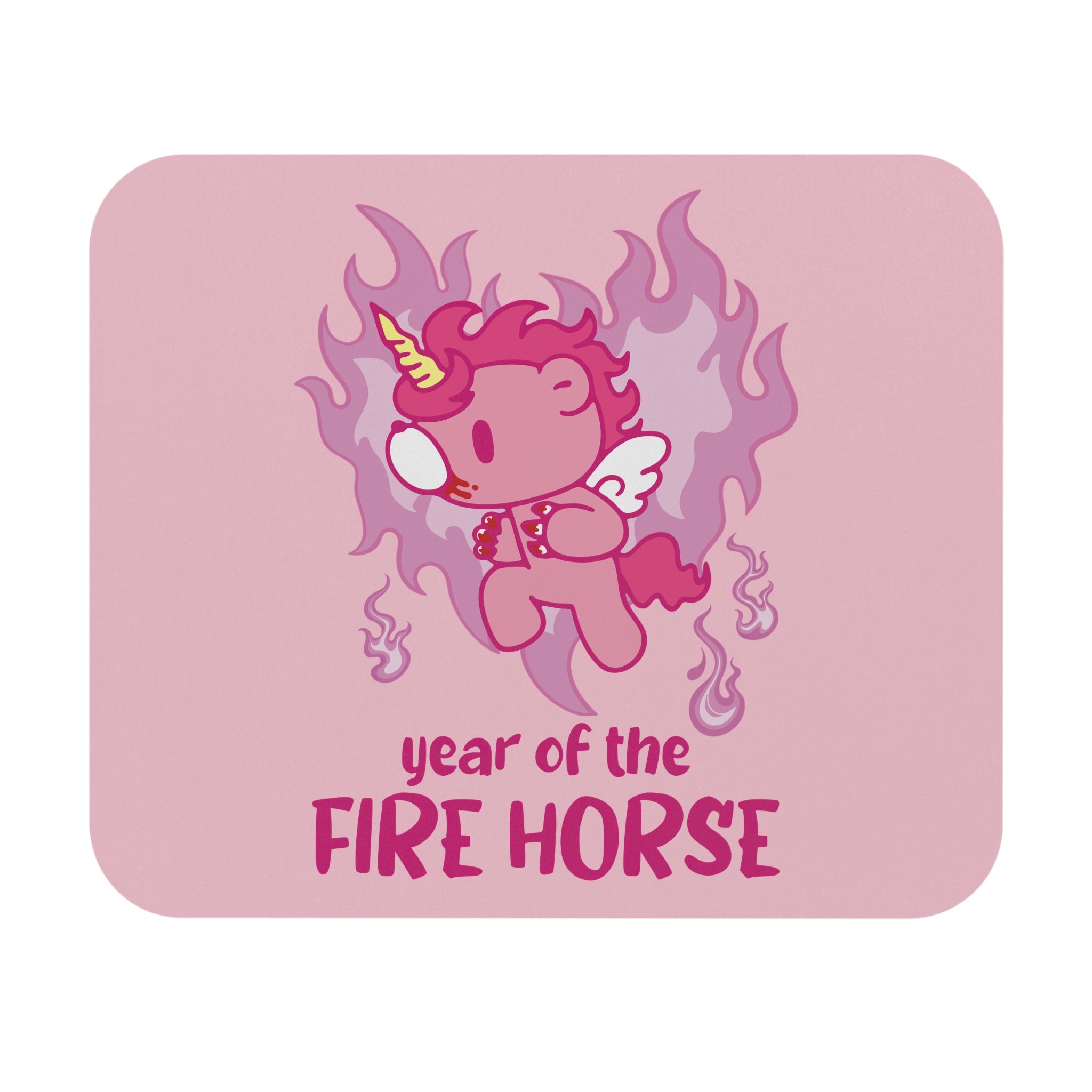 Fire Horse Gloomy Bear Mouse Pad