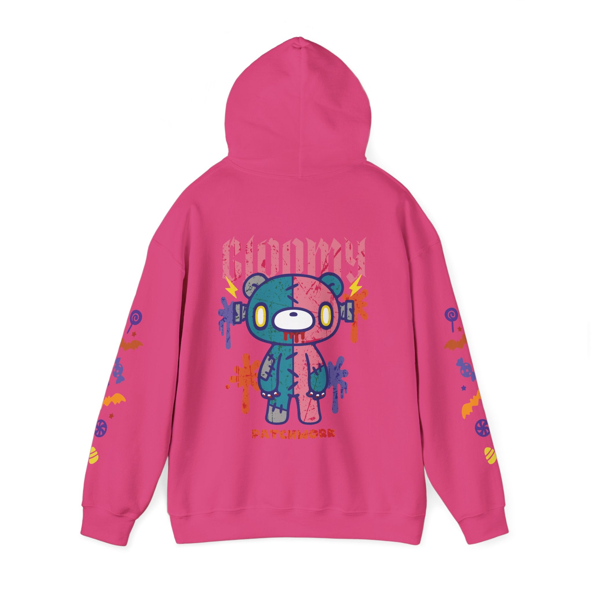 Halloween Patchwork Gloomy bear Hoodie