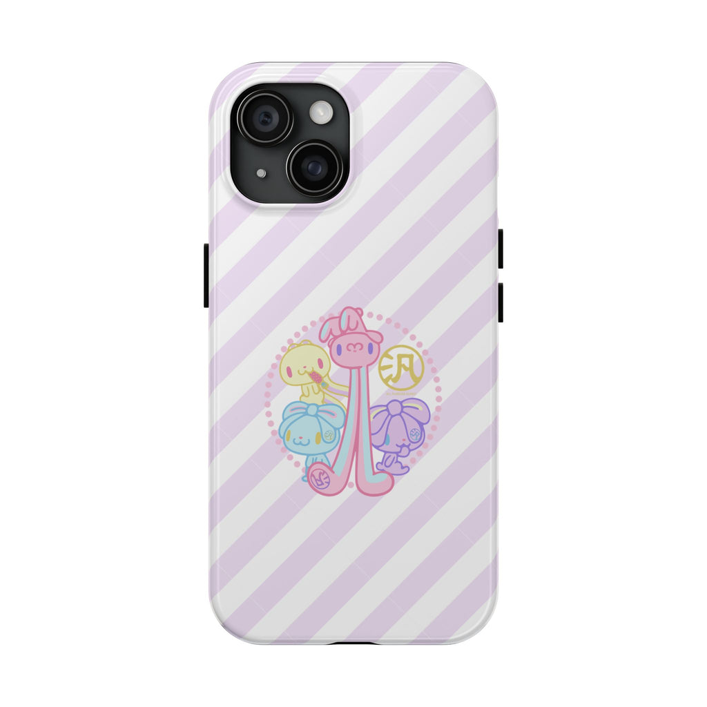 Group Pastel All Purpose Bunny - iPhone Case