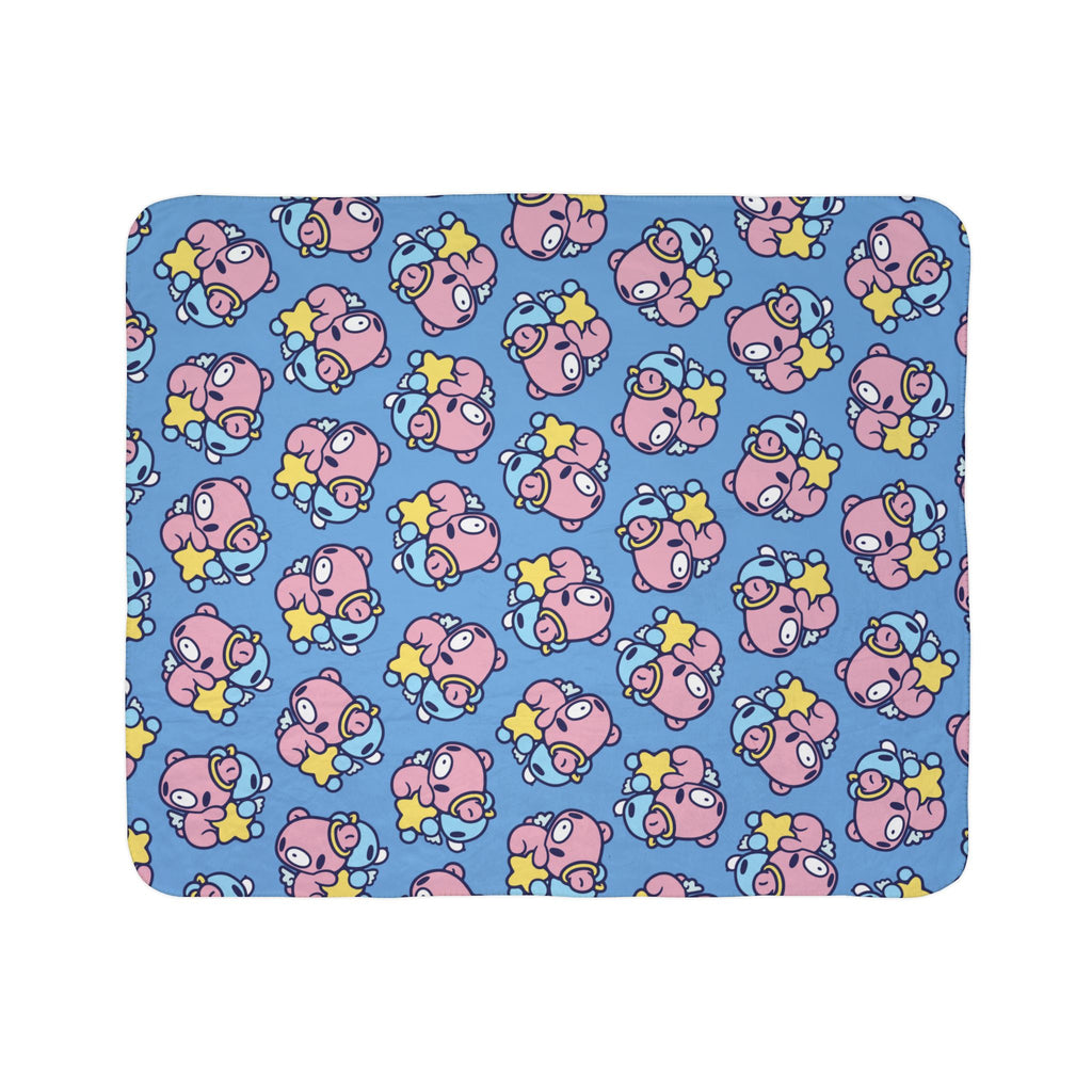 Gloomy Bear gemini Zodiac Fleece Sherpa Blanket