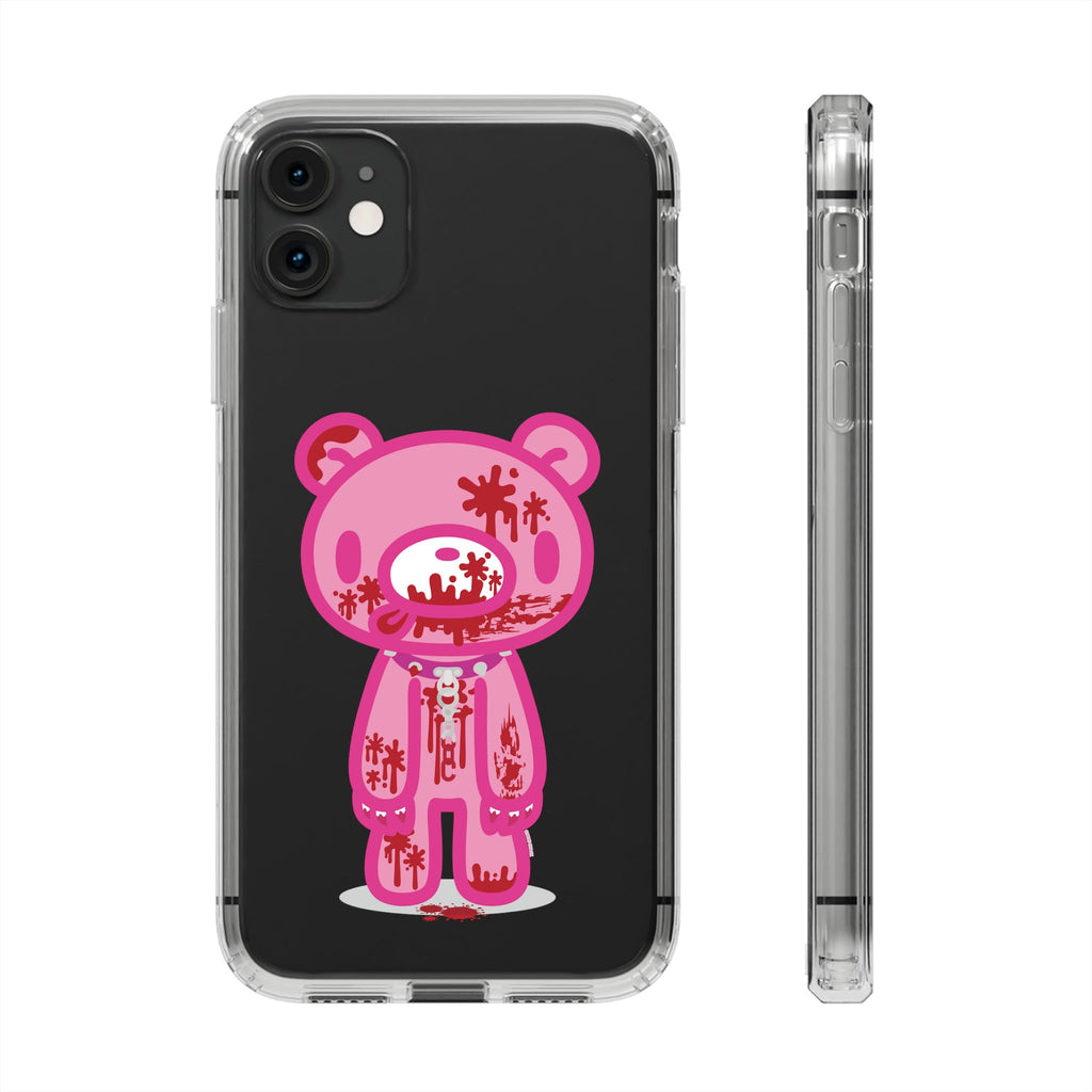 Pink Gloomy Bear Bloody - Clear Phone Case