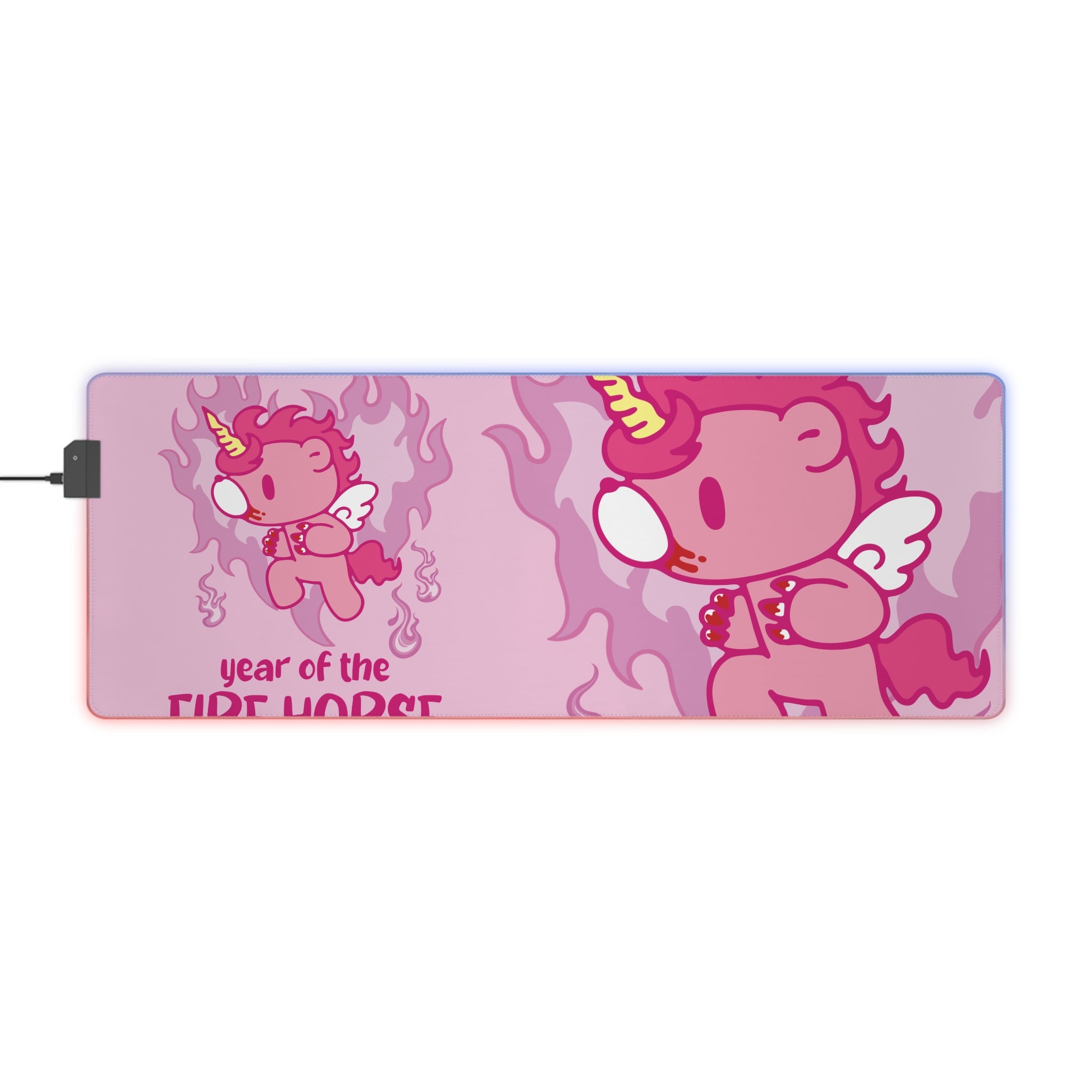 Fire Horse Gloomy Bear LED Gaming Mouse Pad