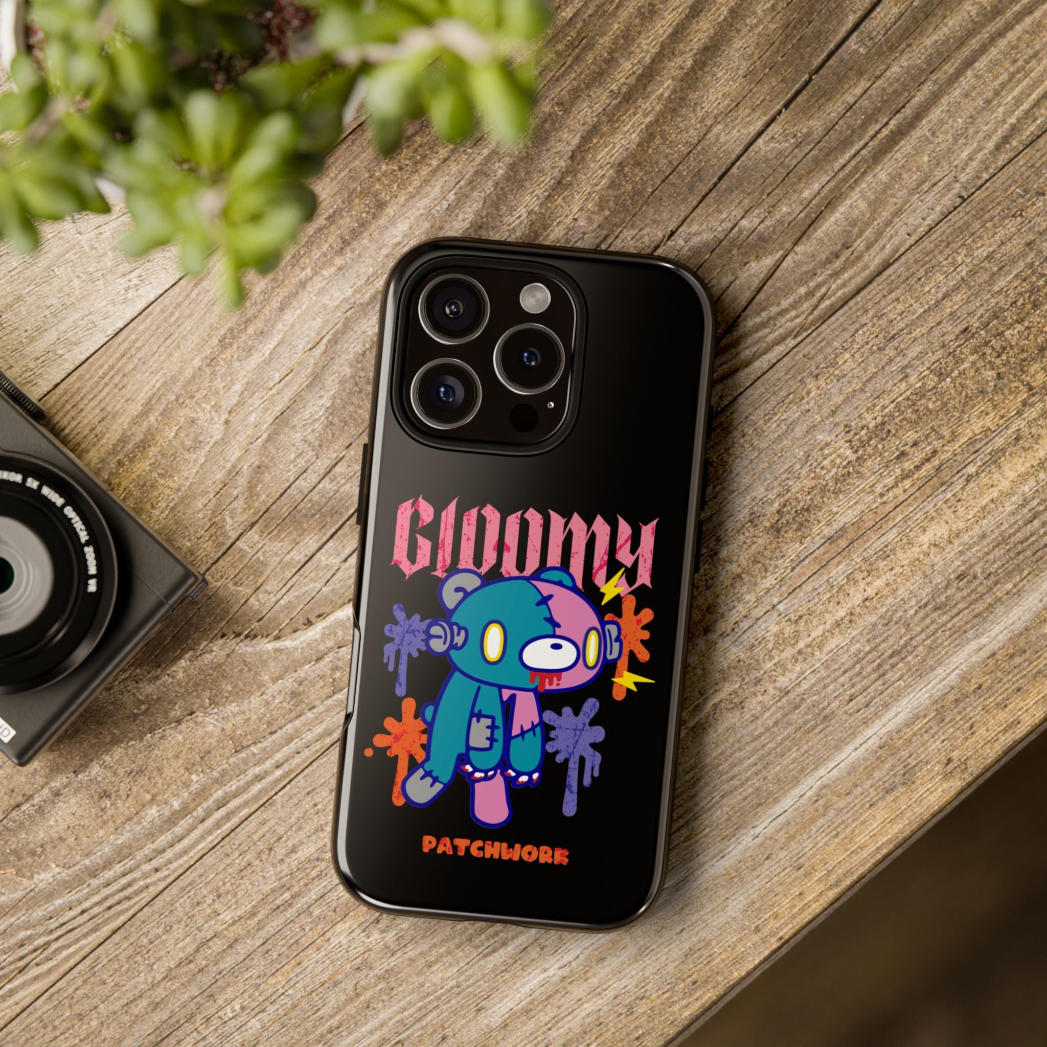gloomy bear Halloween patchwork Phone Case