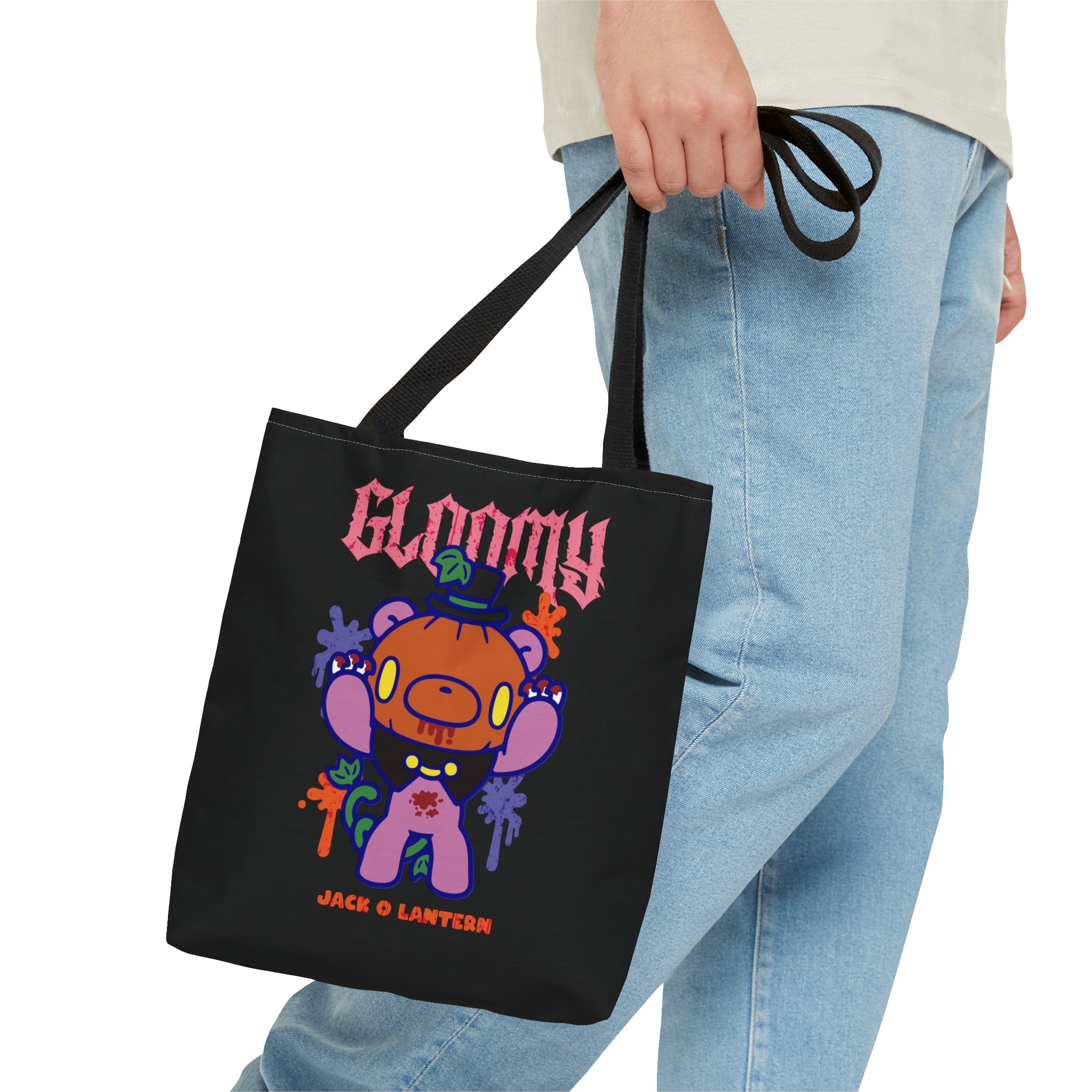 Gloomy Halloween Jack O lantern Tote Bag