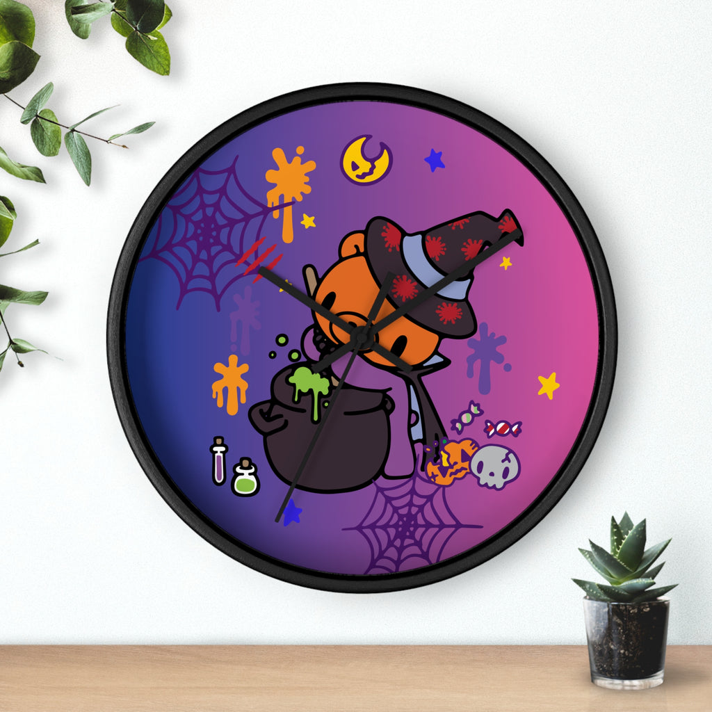 Gloomy Bear Halloween Witch Wall Clock - 2024