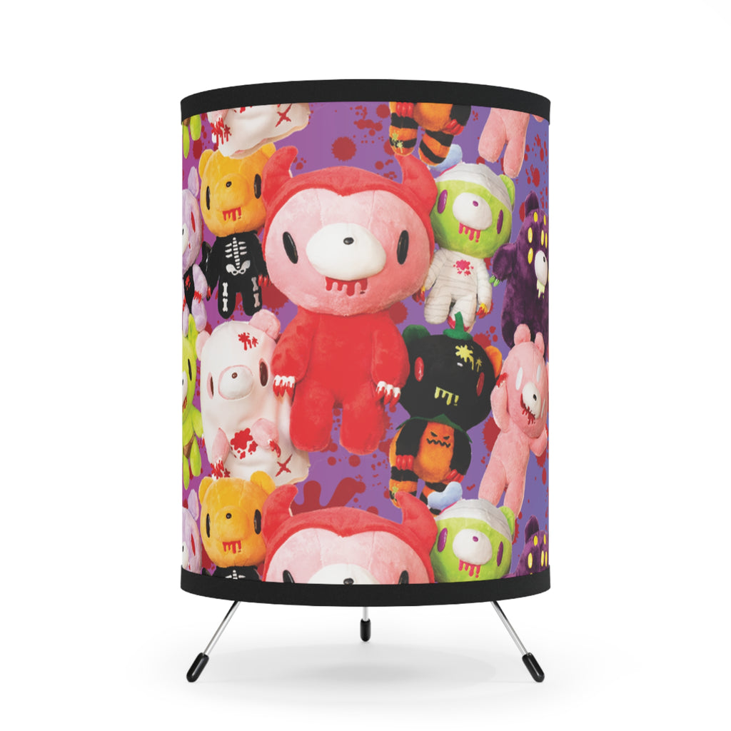 Gloomy Bear Halloween Plush Pile Tripod Lamp with High-Res Printed Shade, US\CA plug