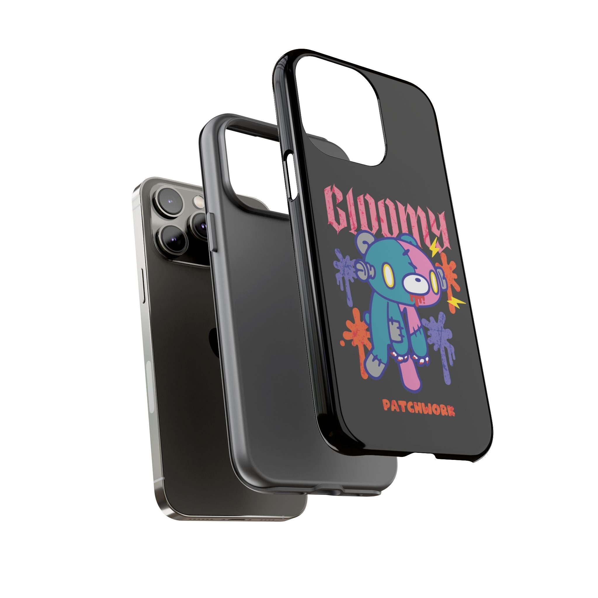 gloomy bear Halloween patchwork Phone Case