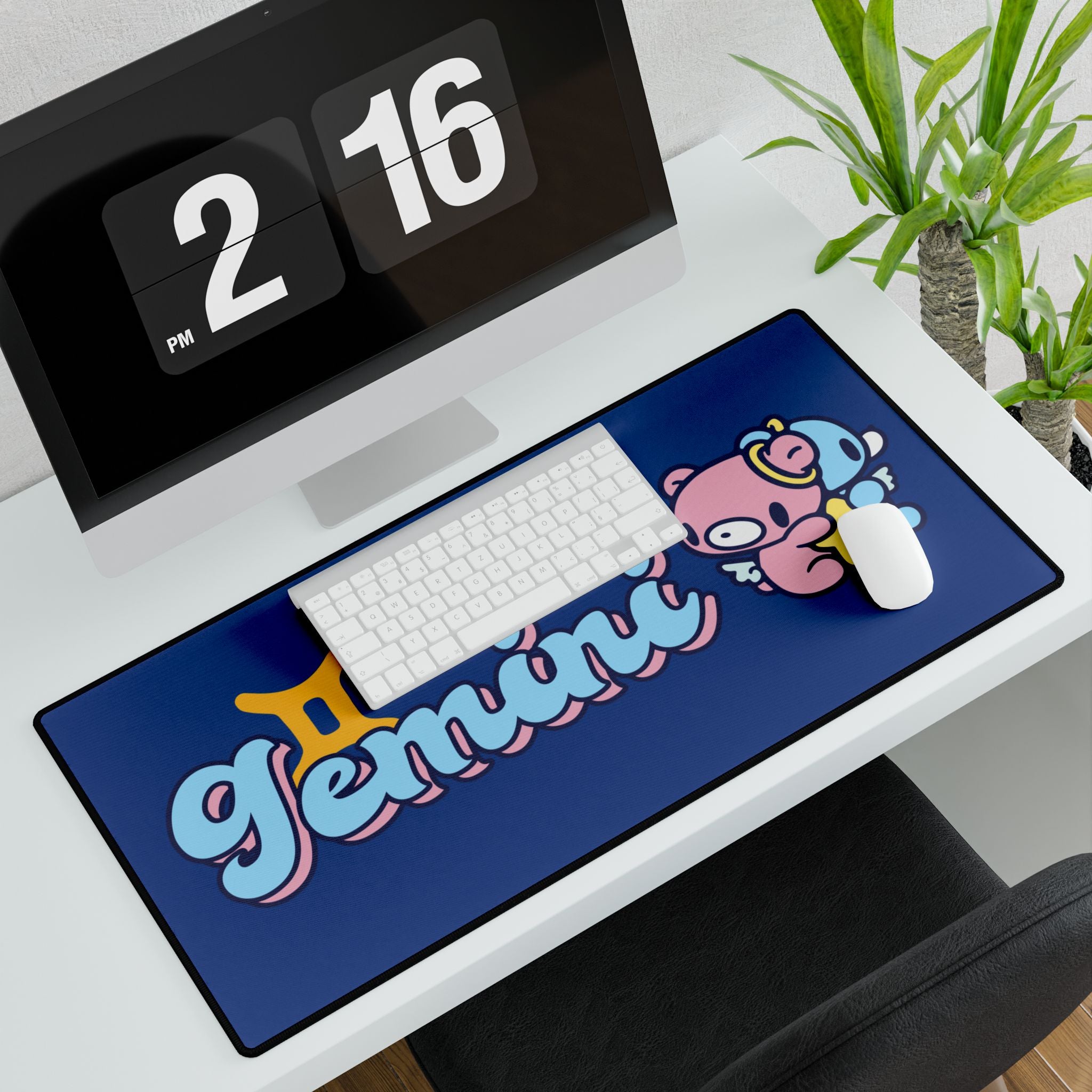 Gloomy gemini Zodiac Desk Mats
