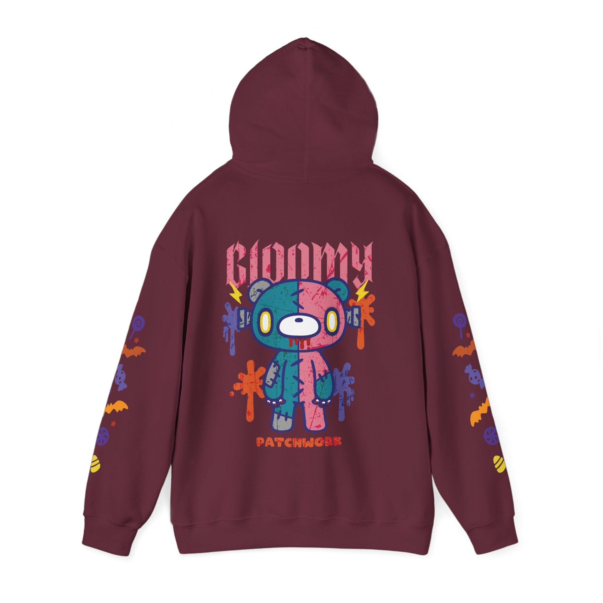 Halloween Patchwork Gloomy bear Hoodie