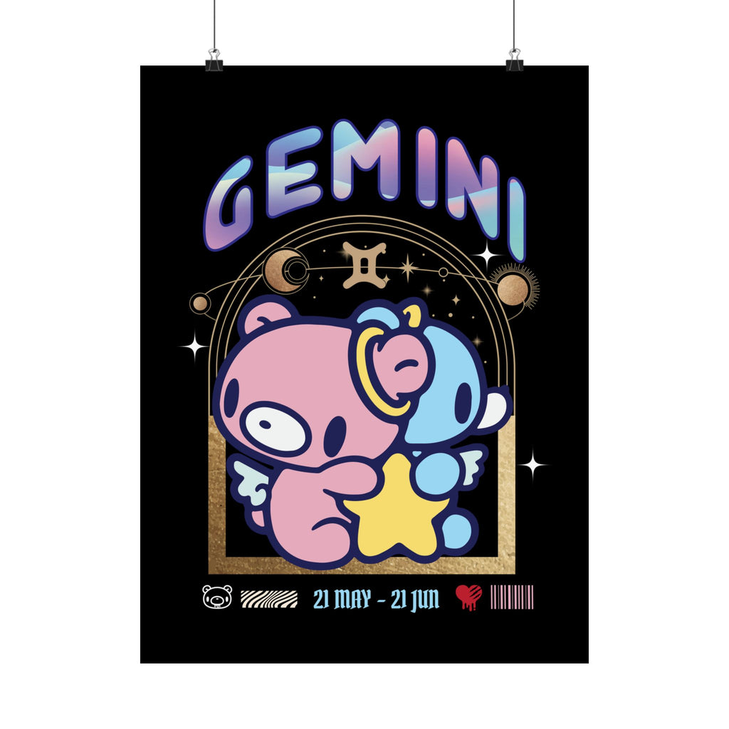 Gloomy gemini Zodiac Satin Posters (300gsm)