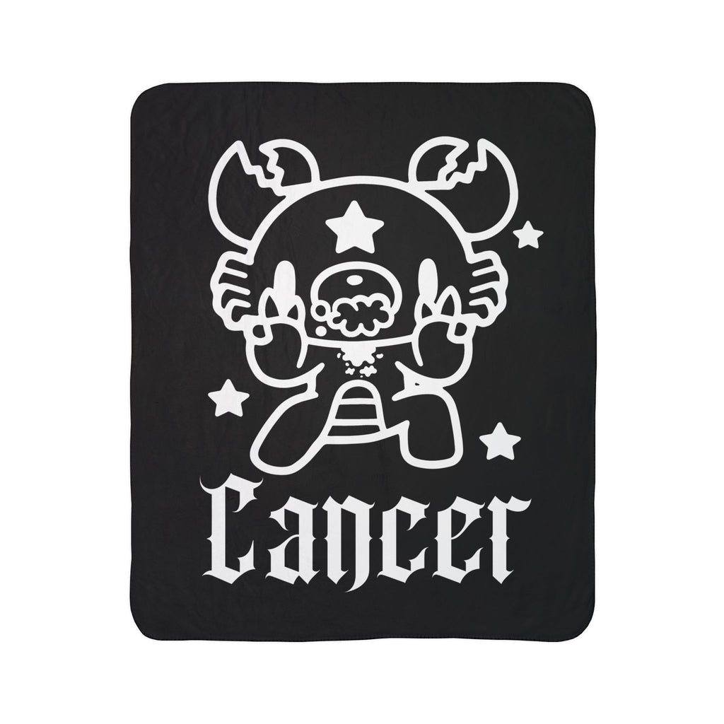Gloomy Bear Cancer Zodiac Fleece Sherpa Blanket