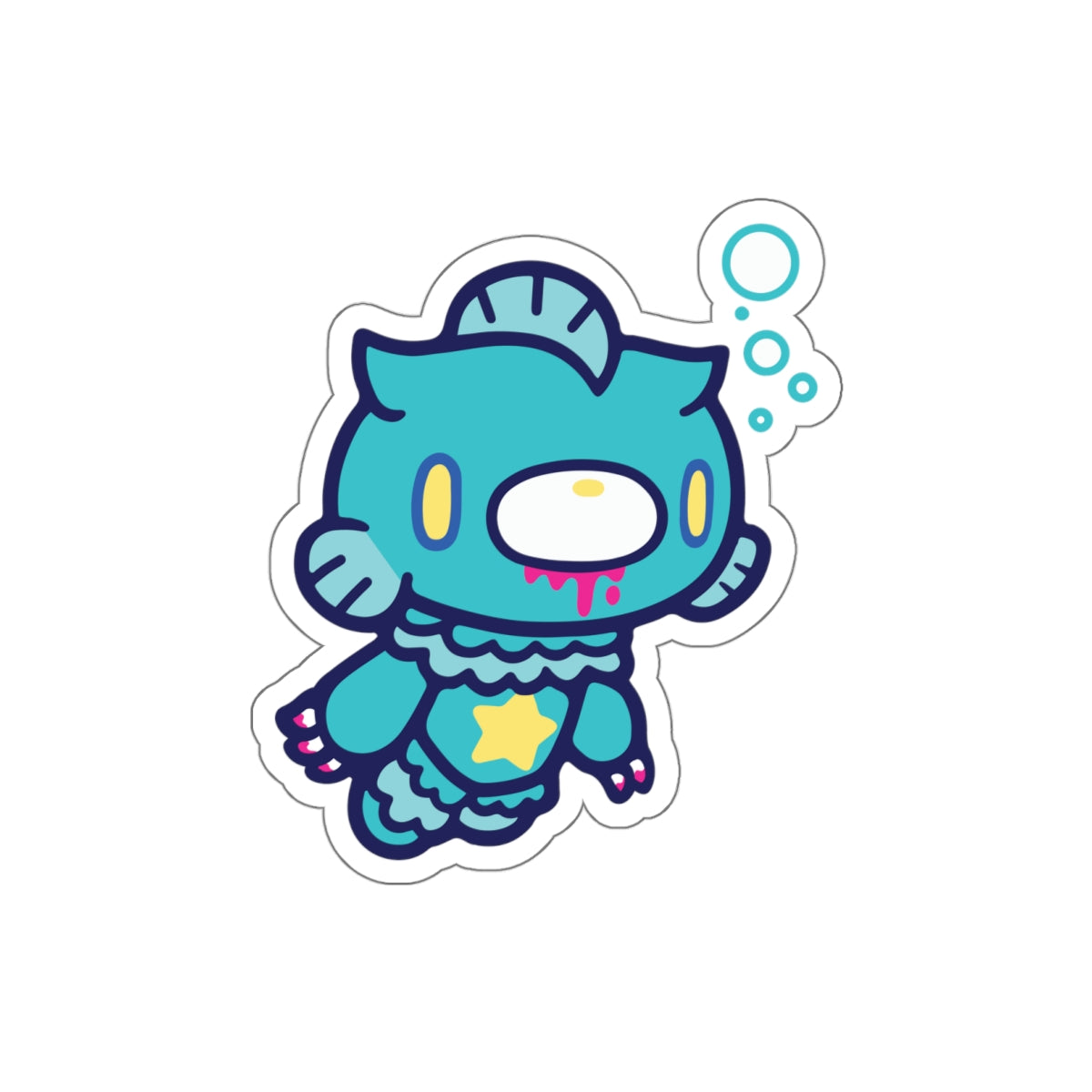 Gloomy Zodiac Pisces Die-Cut Stickers