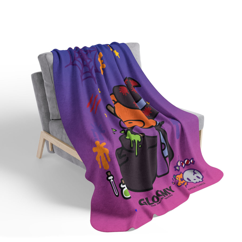 Gloomy Bear Witches Brew Halloween - 2024 Fleece Sherpa Blanket