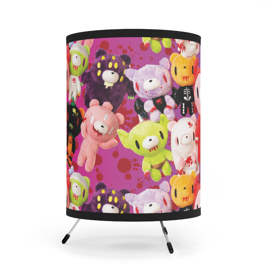 Gloomy Bear Halloween Plush Pile Tripod Lamp with High-Res Printed Shade, US\CA plug