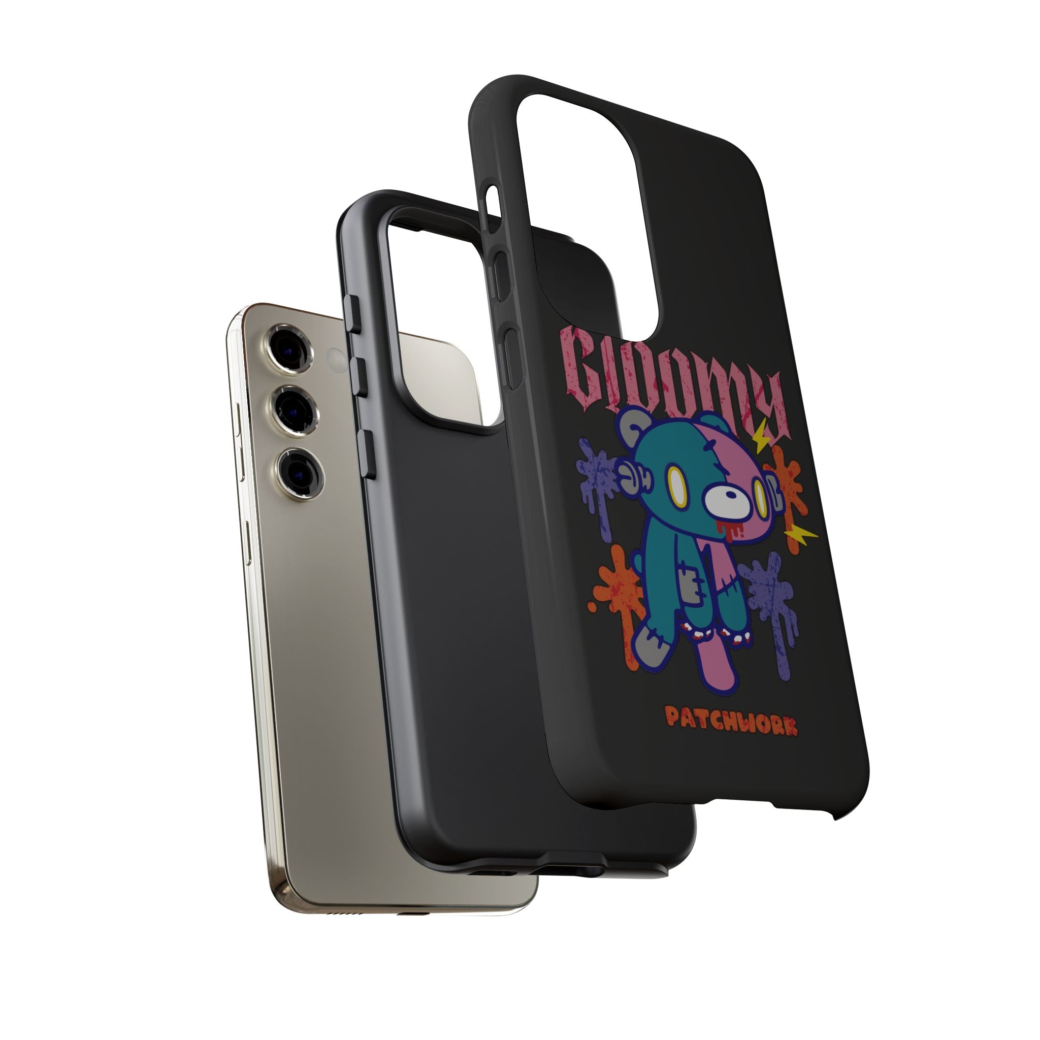 gloomy bear Halloween patchwork Phone Case
