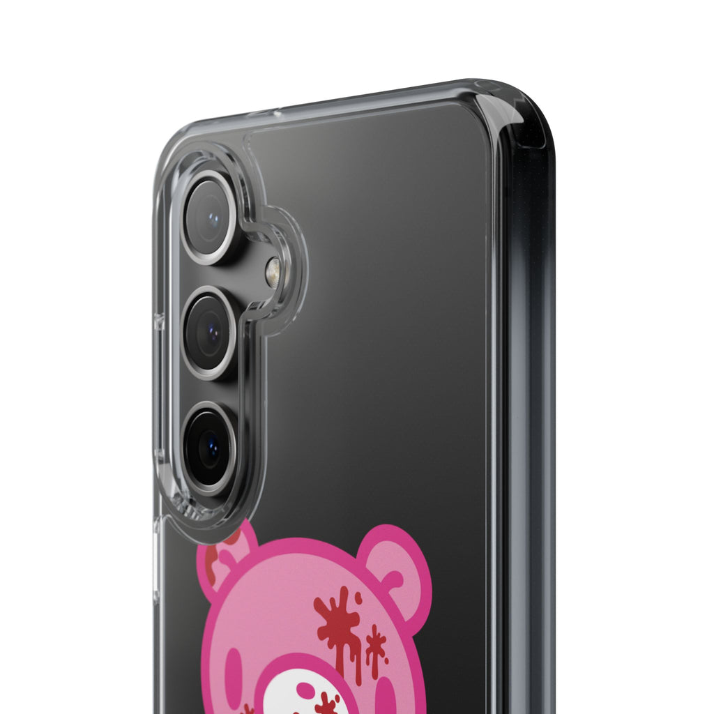 Pink Gloomy Bear Bloody - Clear Phone Case