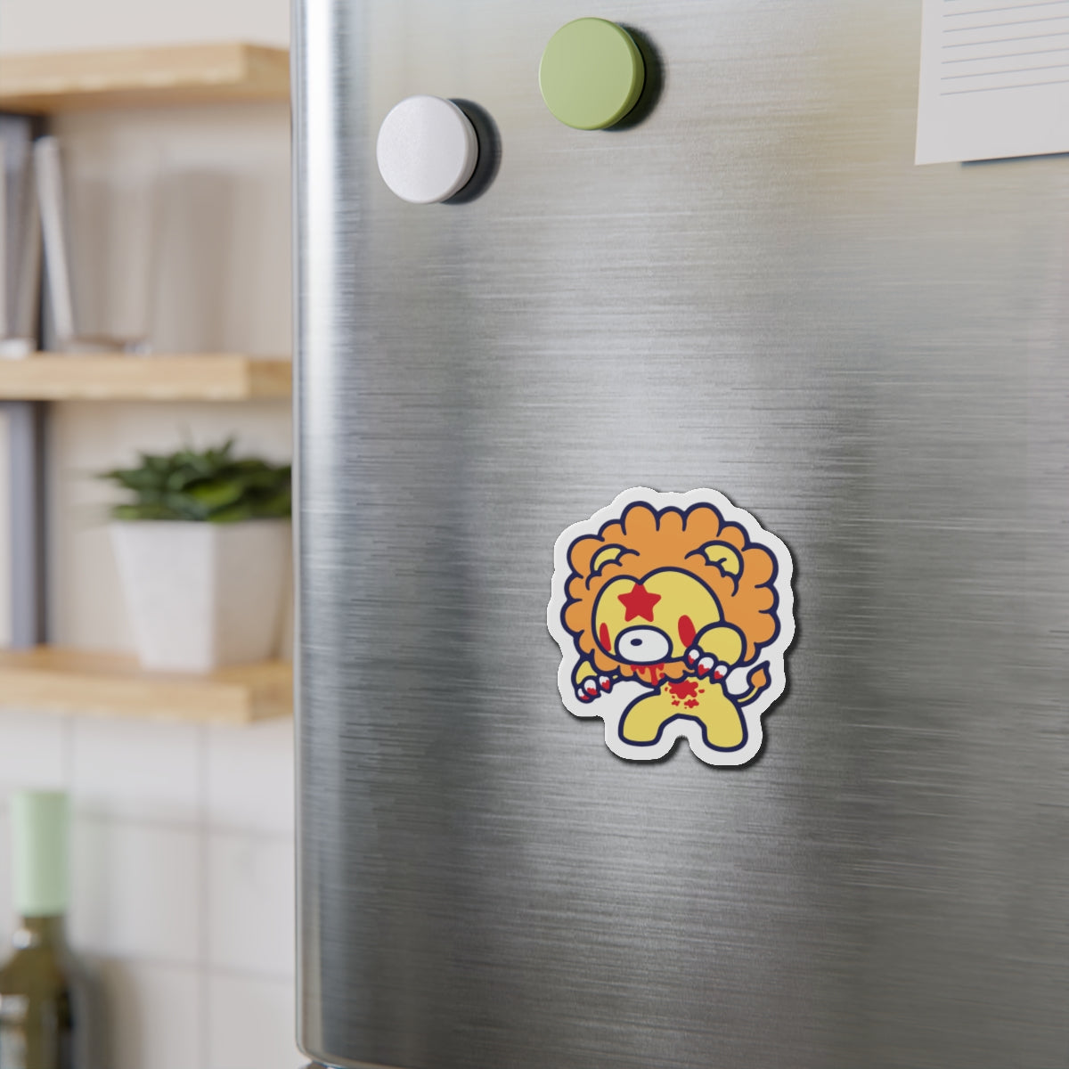 Leo Zodiac Gloomy Die-Cut Magnets