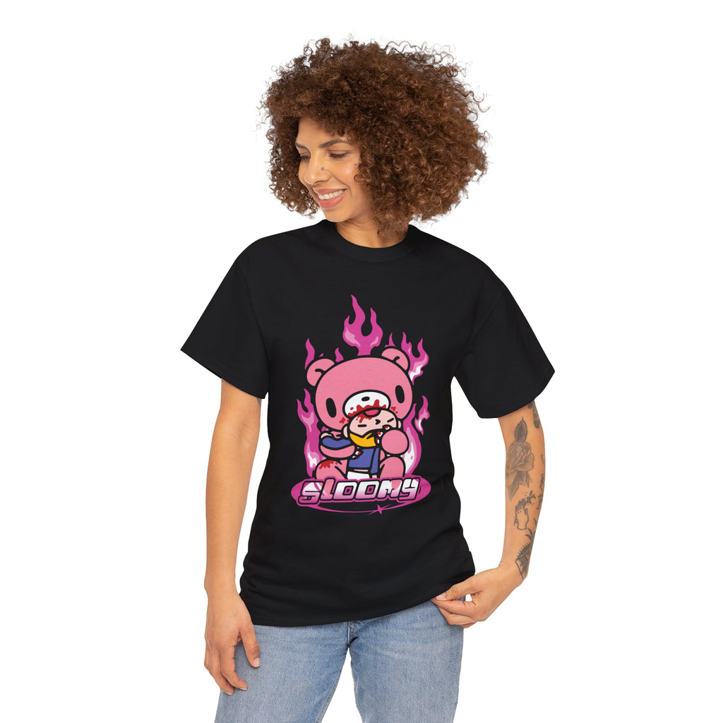 Gloomy Bear Y2K Pink Flame Tee