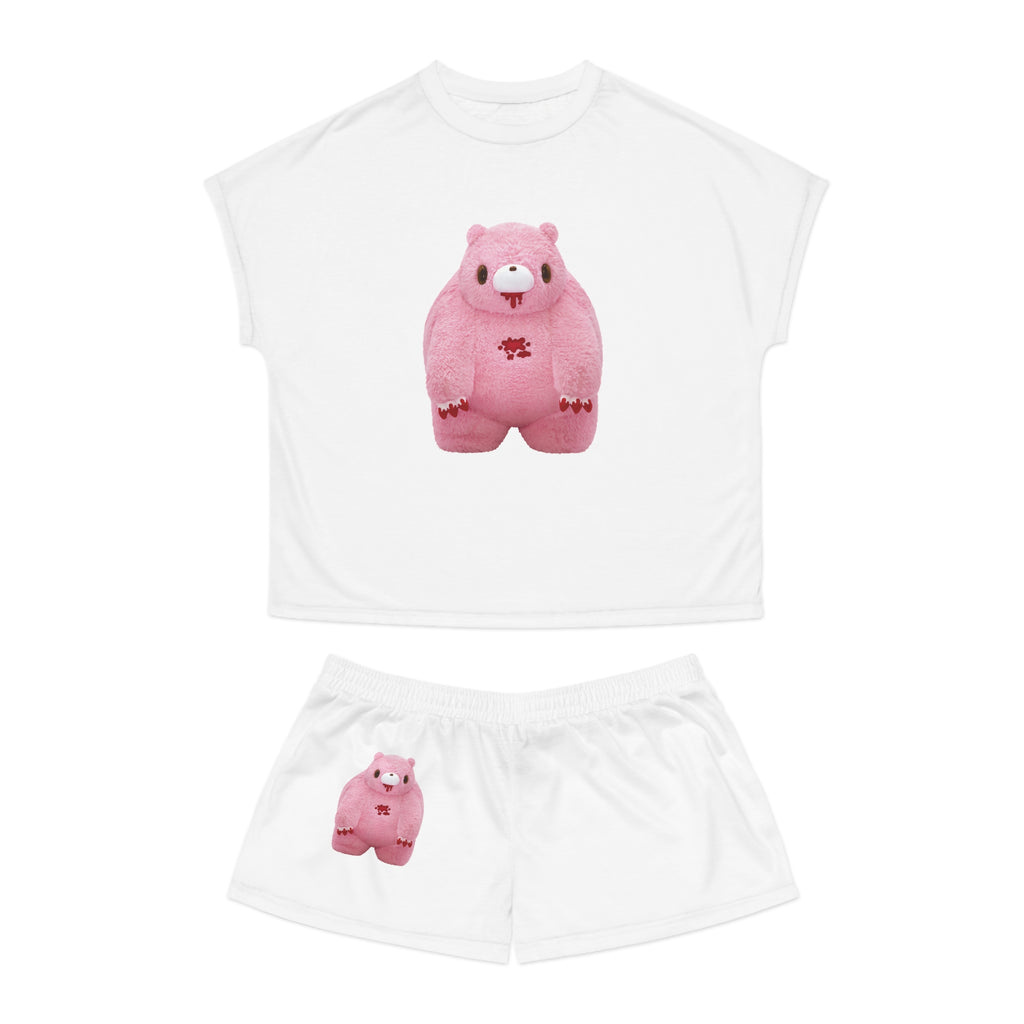 Chubby Gloomy Bear Y2K - Women's Short Pajama Set (AOP)