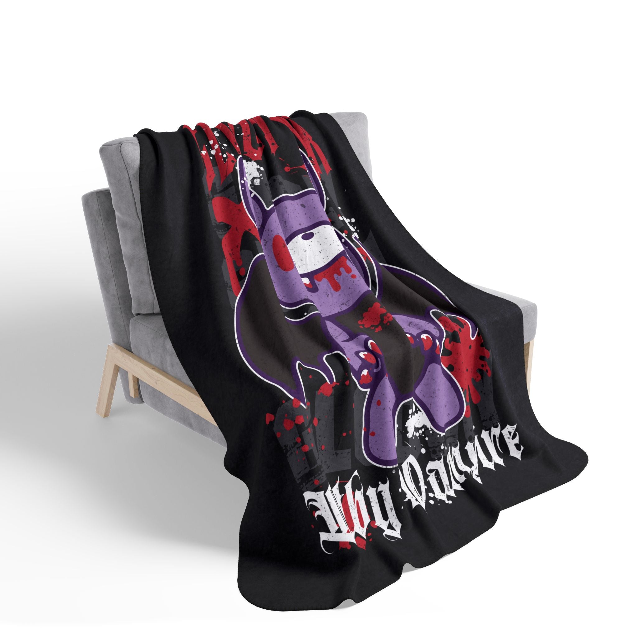 BItby Vampire Gloomy Bear halloween Fleece Sherpa Blanket