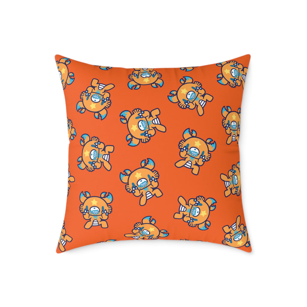 Gloomy Cancer Zodiac Square Poly Canvas Pillow