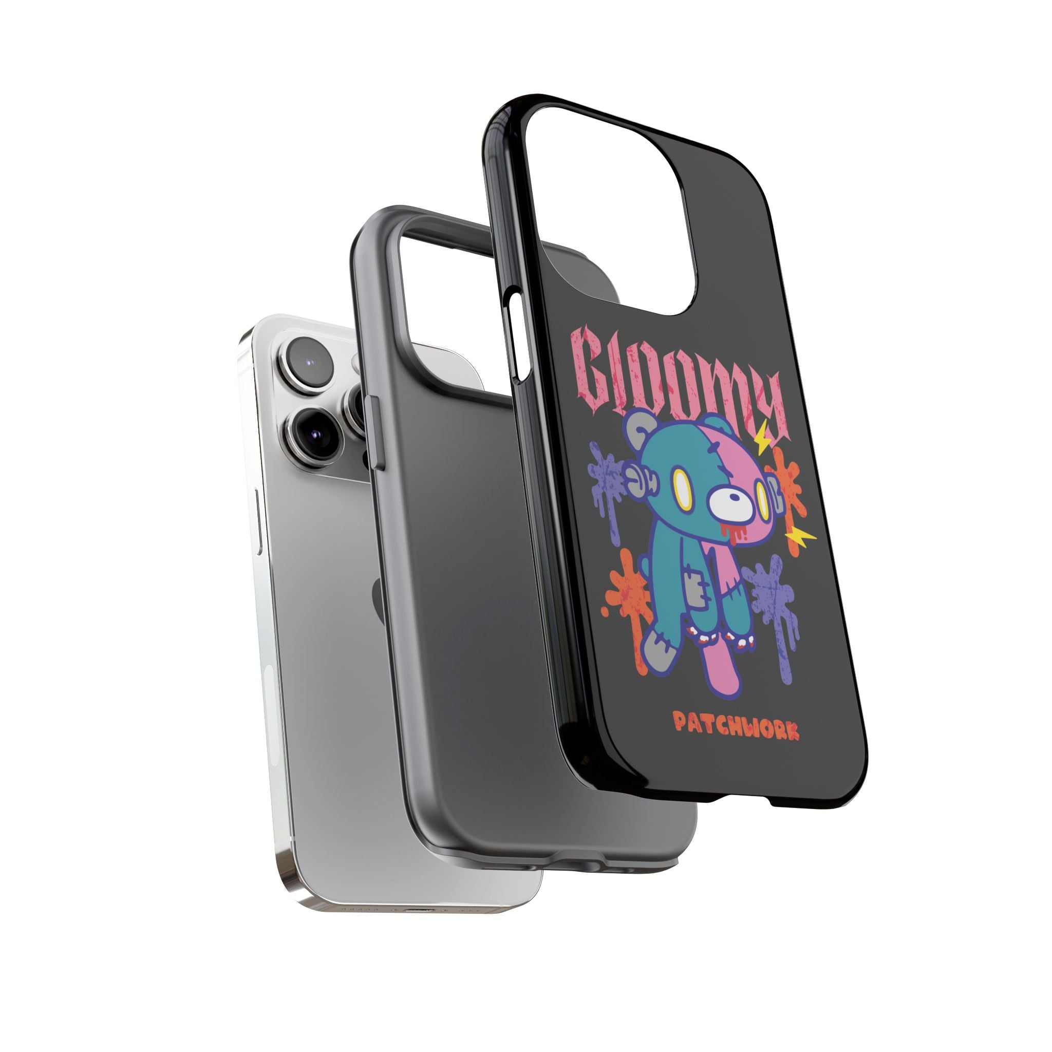 gloomy bear Halloween patchwork Phone Case