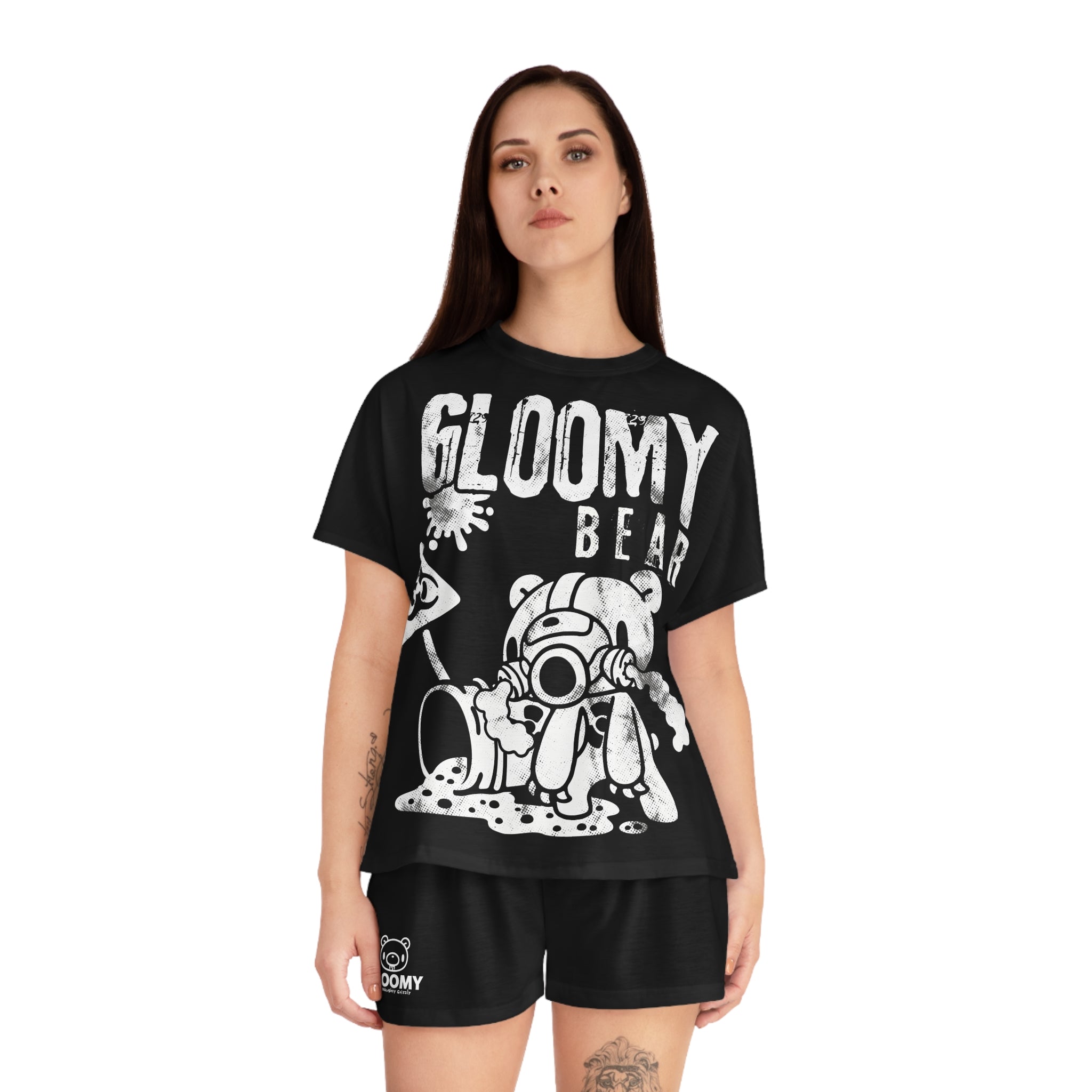 Gloomy Toxic Trash - Women's Short Pajama Set (AOP)